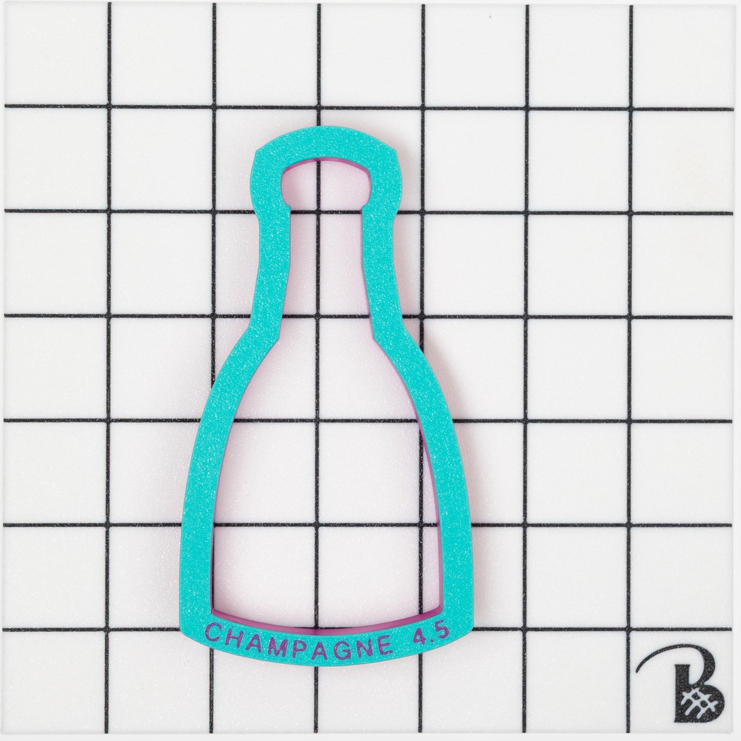 Champagne Bottle Cookie Cutter (recommend sizing up)