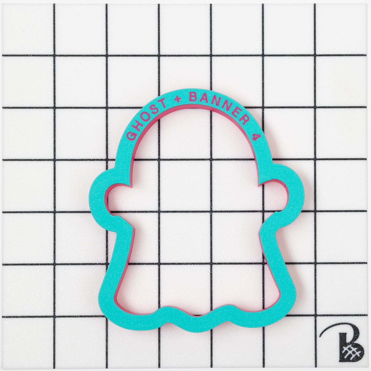 Cute Ghost with Boo Banner Cookie Cutter