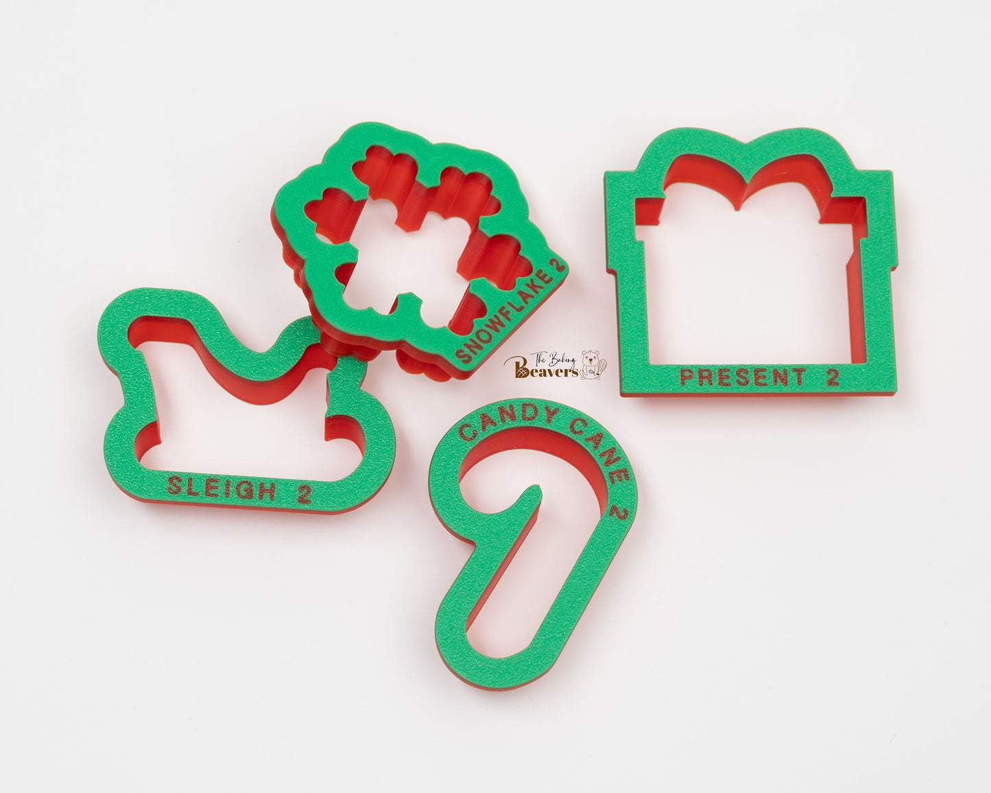 Santa's Cookie Cutters Set (Santa face, Present, Sleigh, and toy bag) (*Please take note of sizing info)