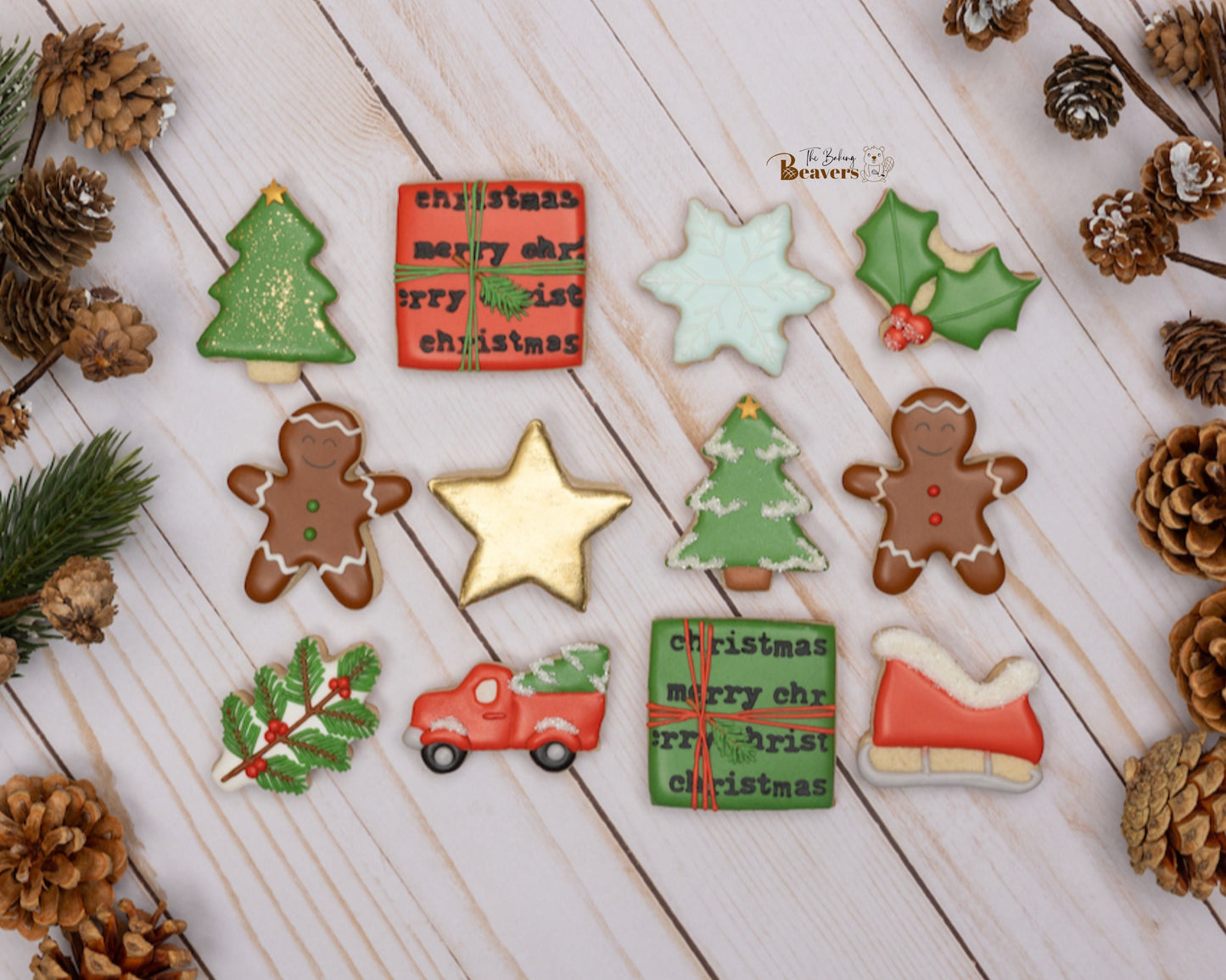 Christmas Truck Cookie Cutter (recommend sizing up)