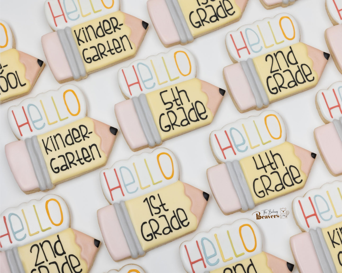 'Hello' Pencil with Personalization Plaque Cookie Cutter