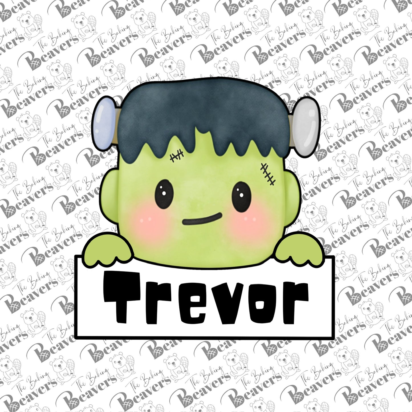 Frankenstein Personalized Name Plaque Cookie Cutter