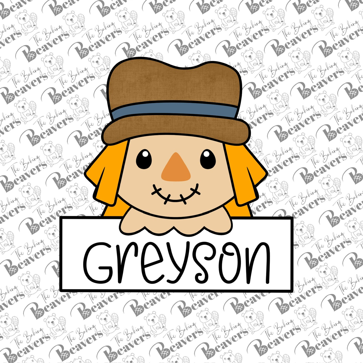 Scarecrow Personalized Name Plaque Cookie Cutter