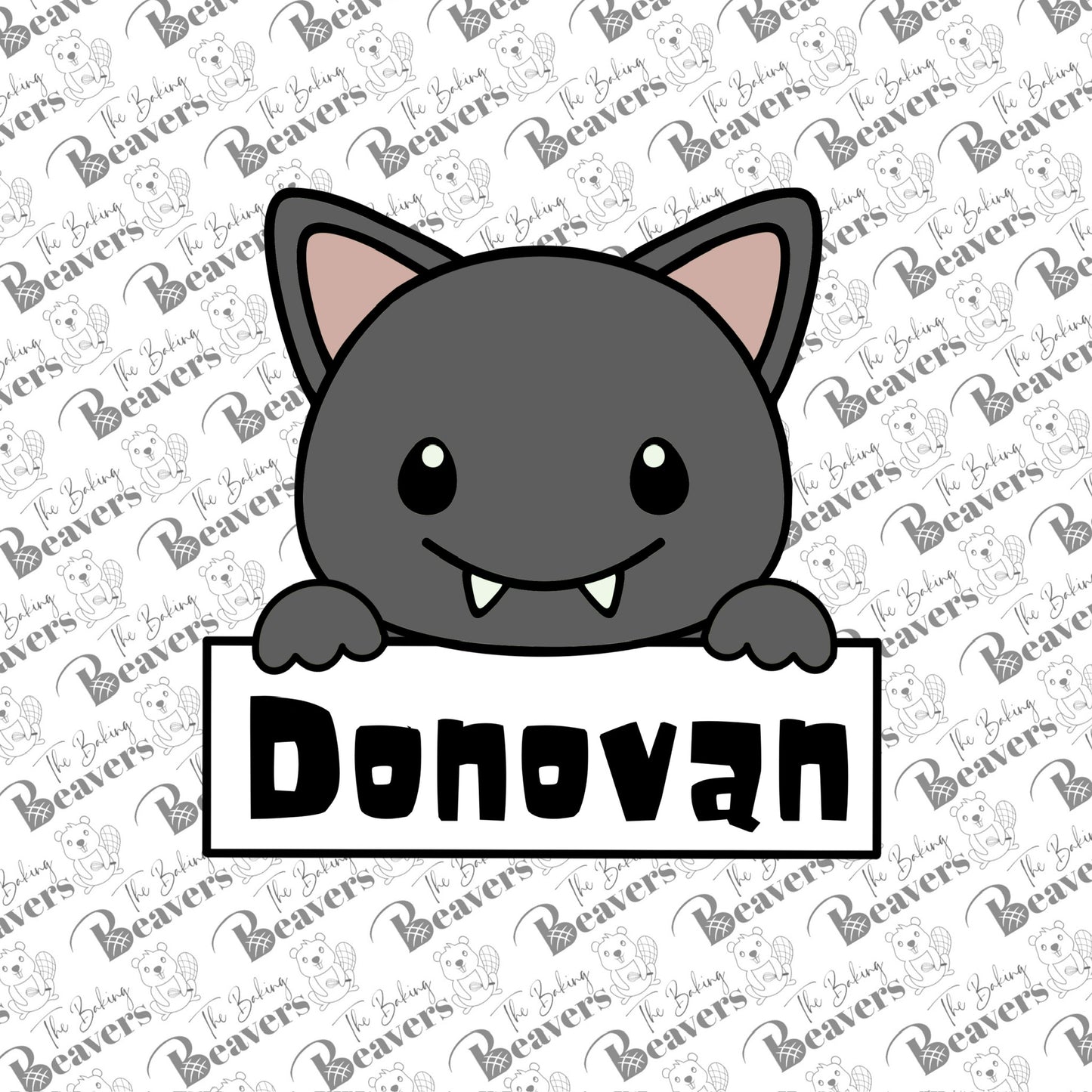 Bat Personalized Name Plaque Cookie Cutter