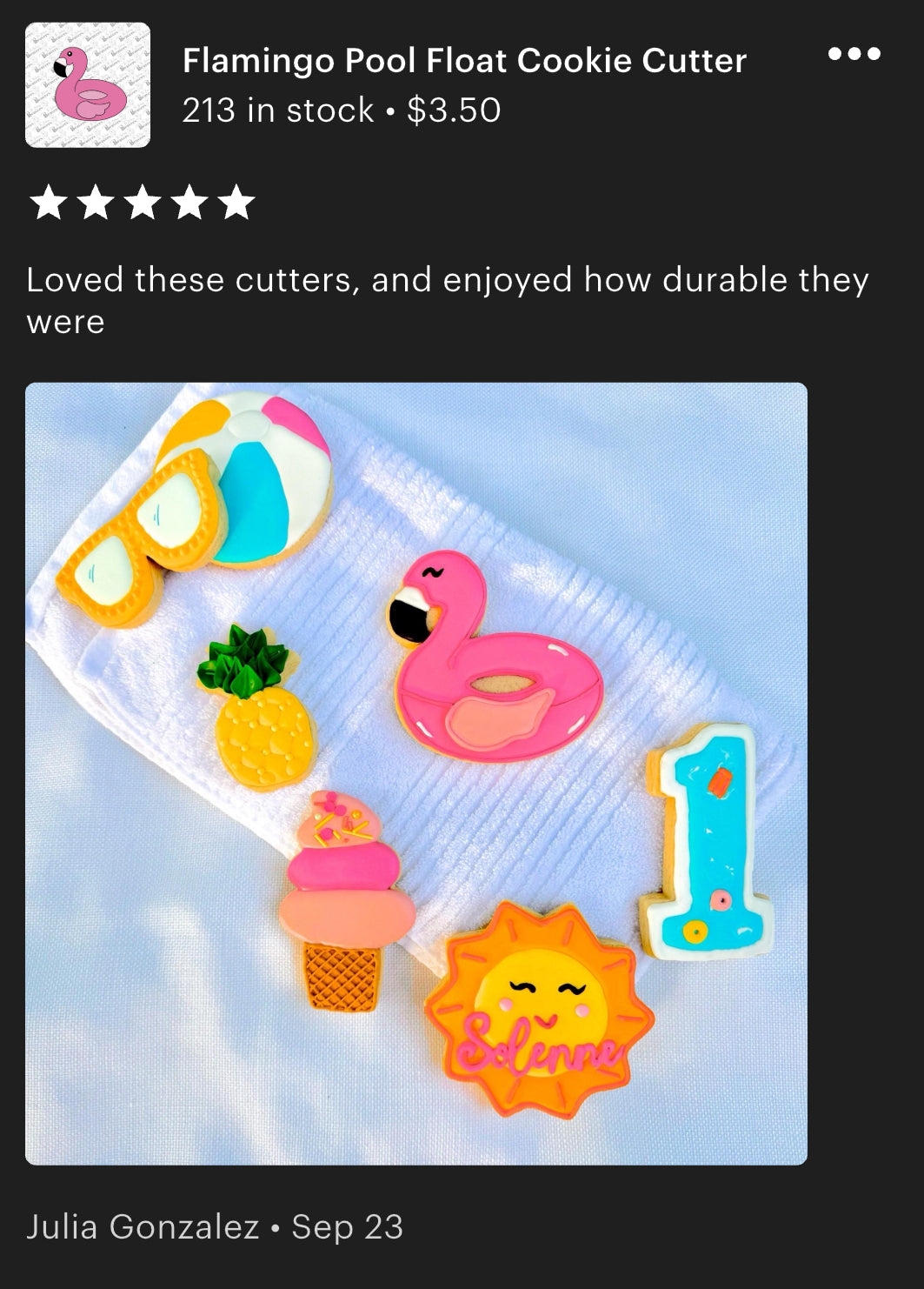 Flamingo Pool Float Cookie Cutter
