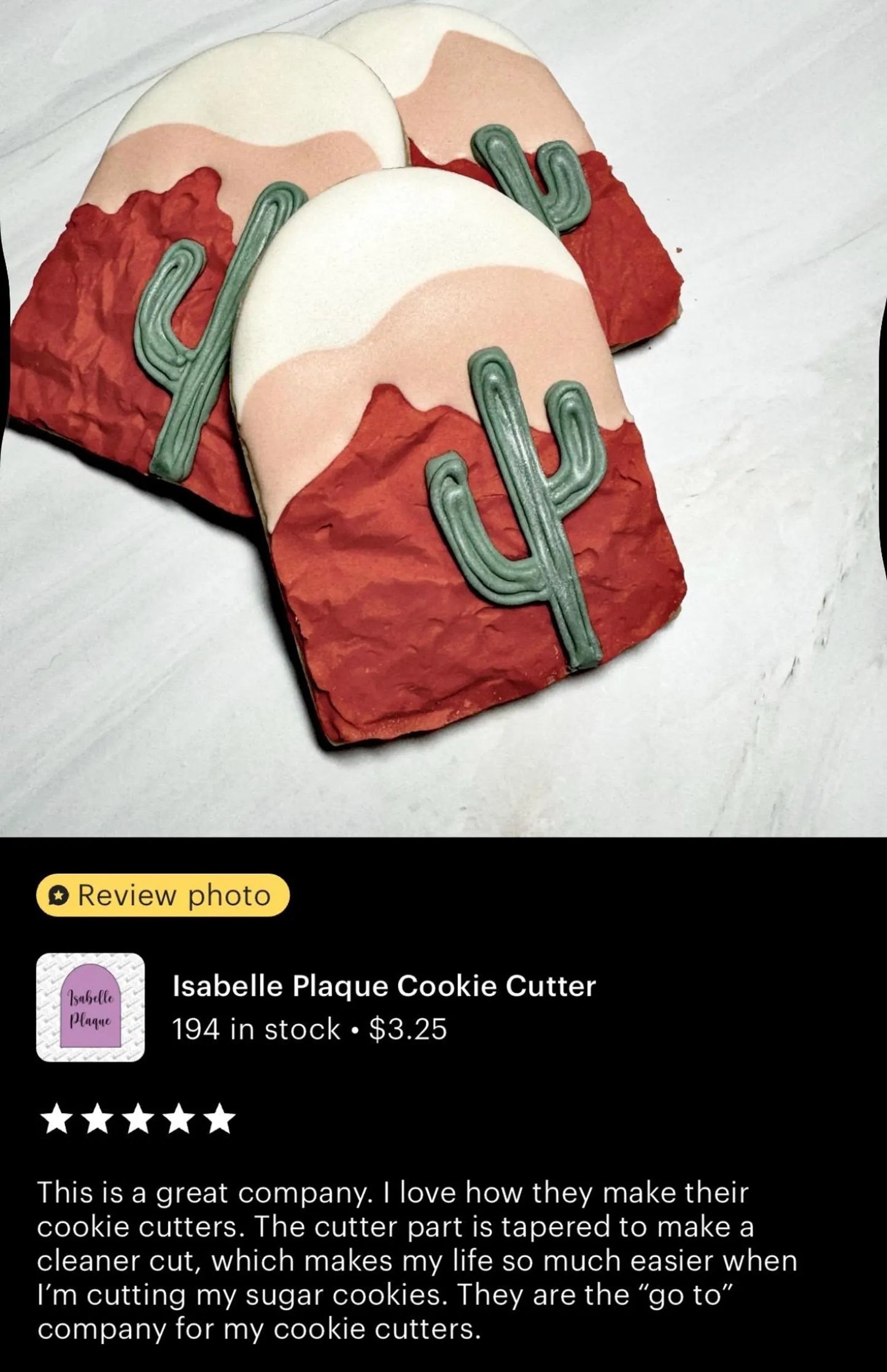 Isabelle ARCH Plaque Cookie Cutter