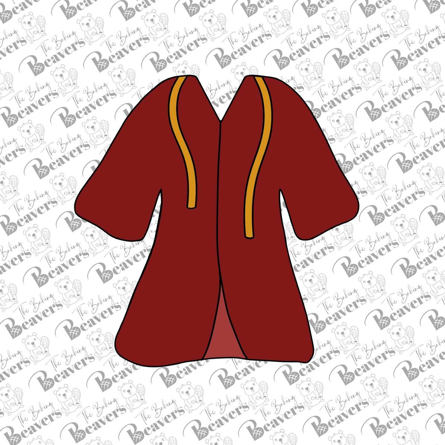 Graduation Gown Cookie Cutter (version 2- arms separated)