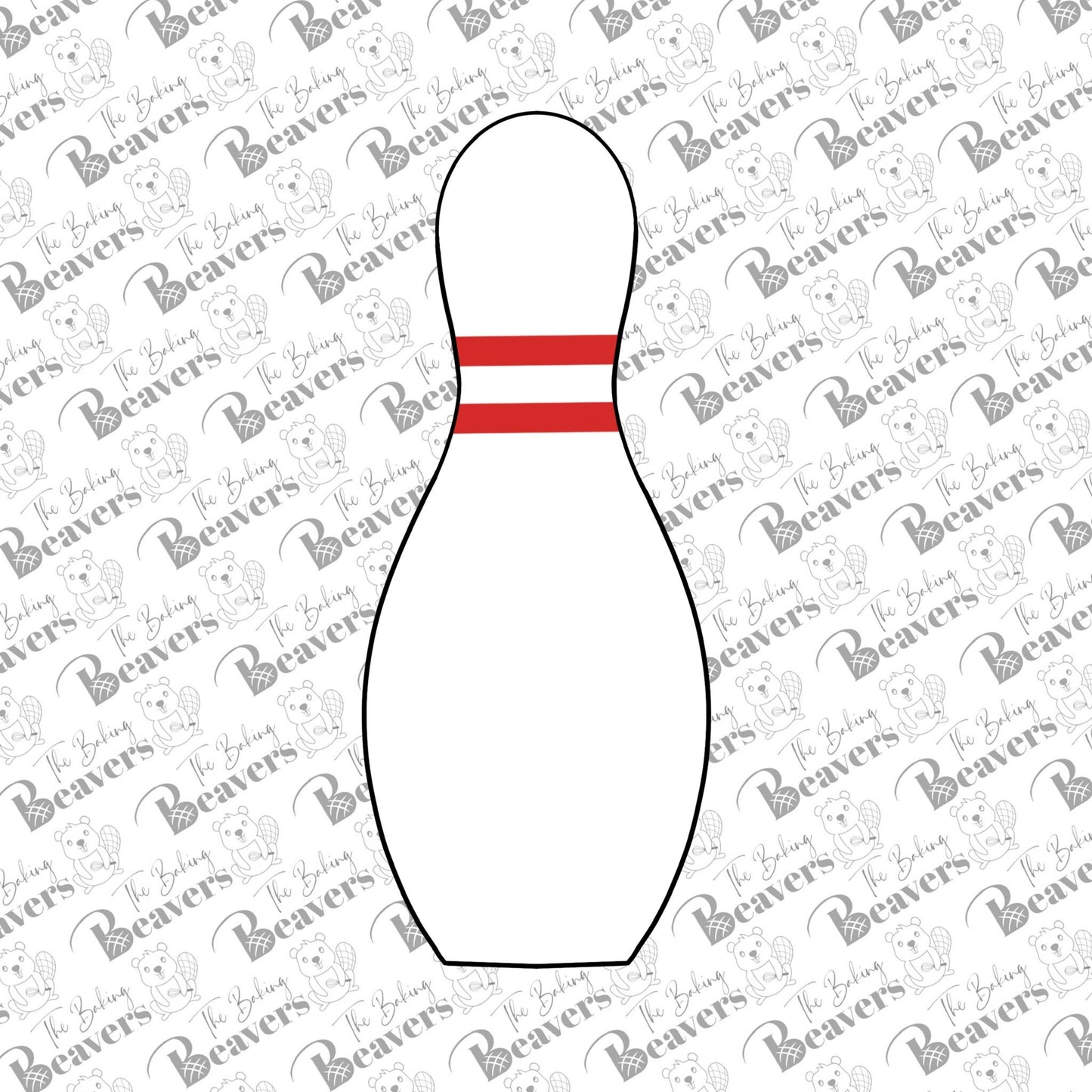 Bowling Pin Cookie Cutter (recommend sizing up)
