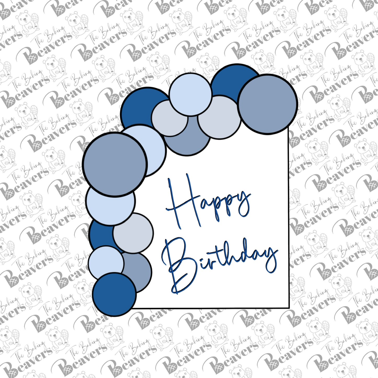 Balloon Arch Plaque Cookie Cutter