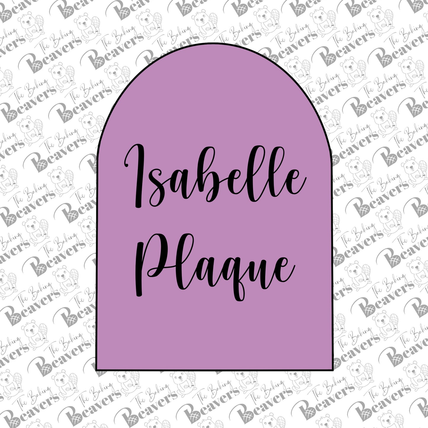 Isabelle ARCH Plaque Cookie Cutter