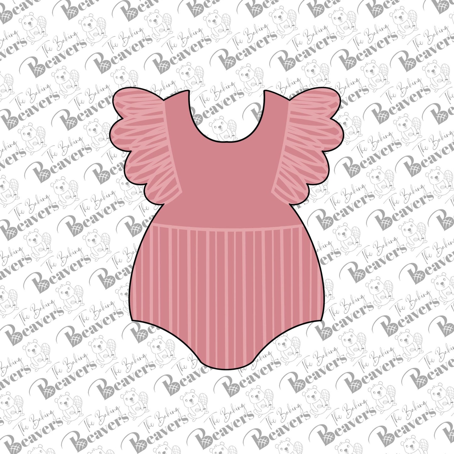 Ruffled Baby Romper Cookie Cutter