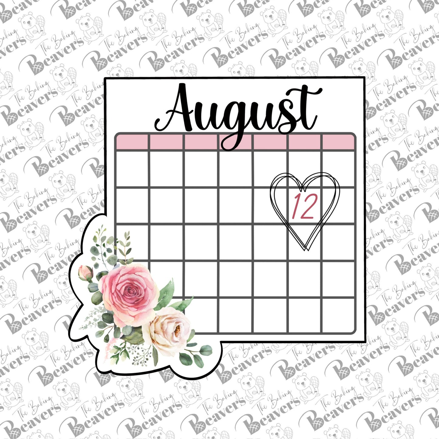 Save The Date Plaque Cookie Cutter (optional Grid Stencil)
