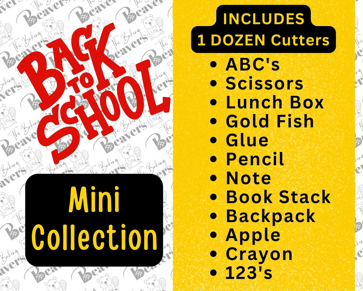 Back to School Dozen Cookie Cutter Set