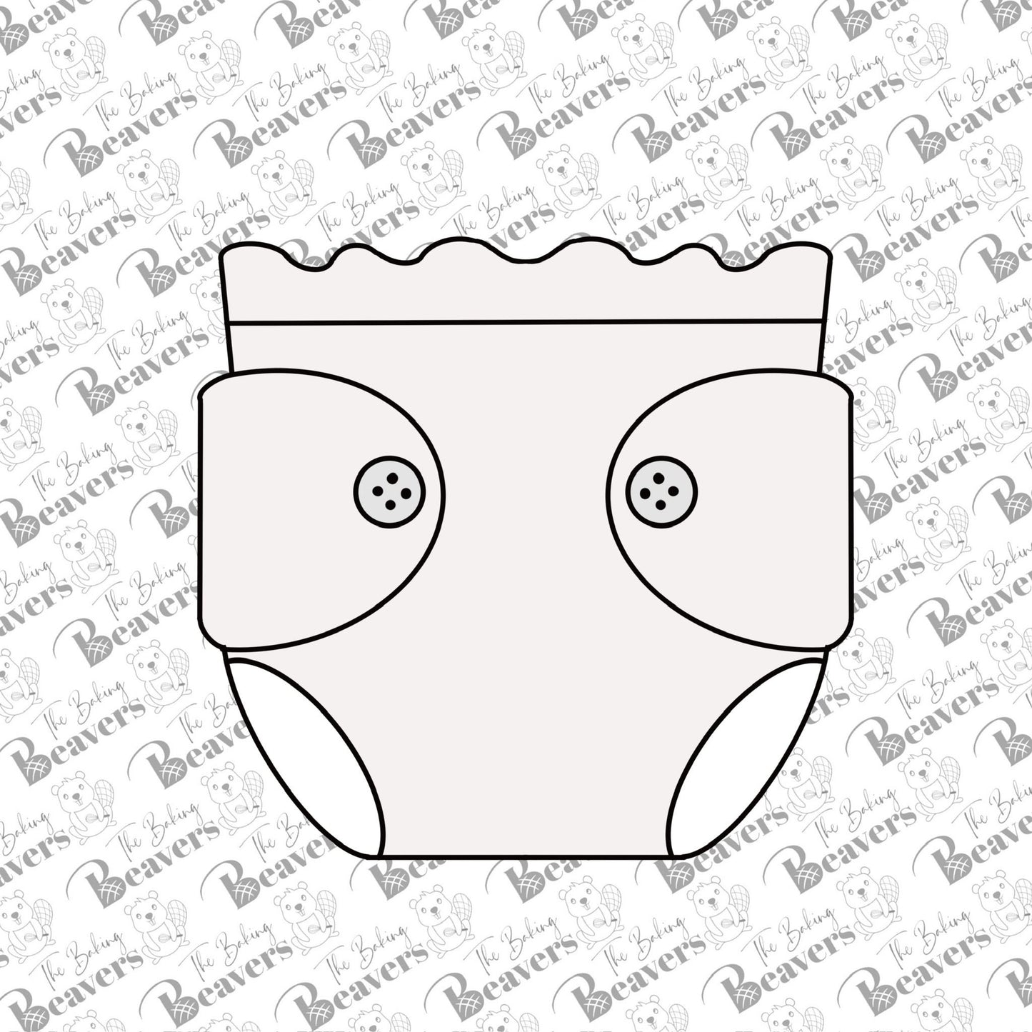 Diaper Cookie Cutter (recommend sizing down)