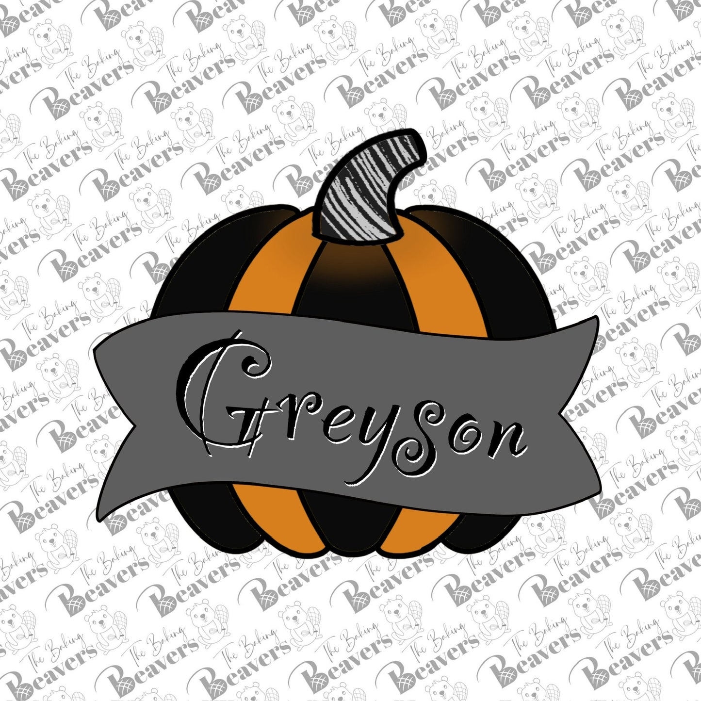 Pumpkin with Banner / Pumpkin place setting Cookie Cutter