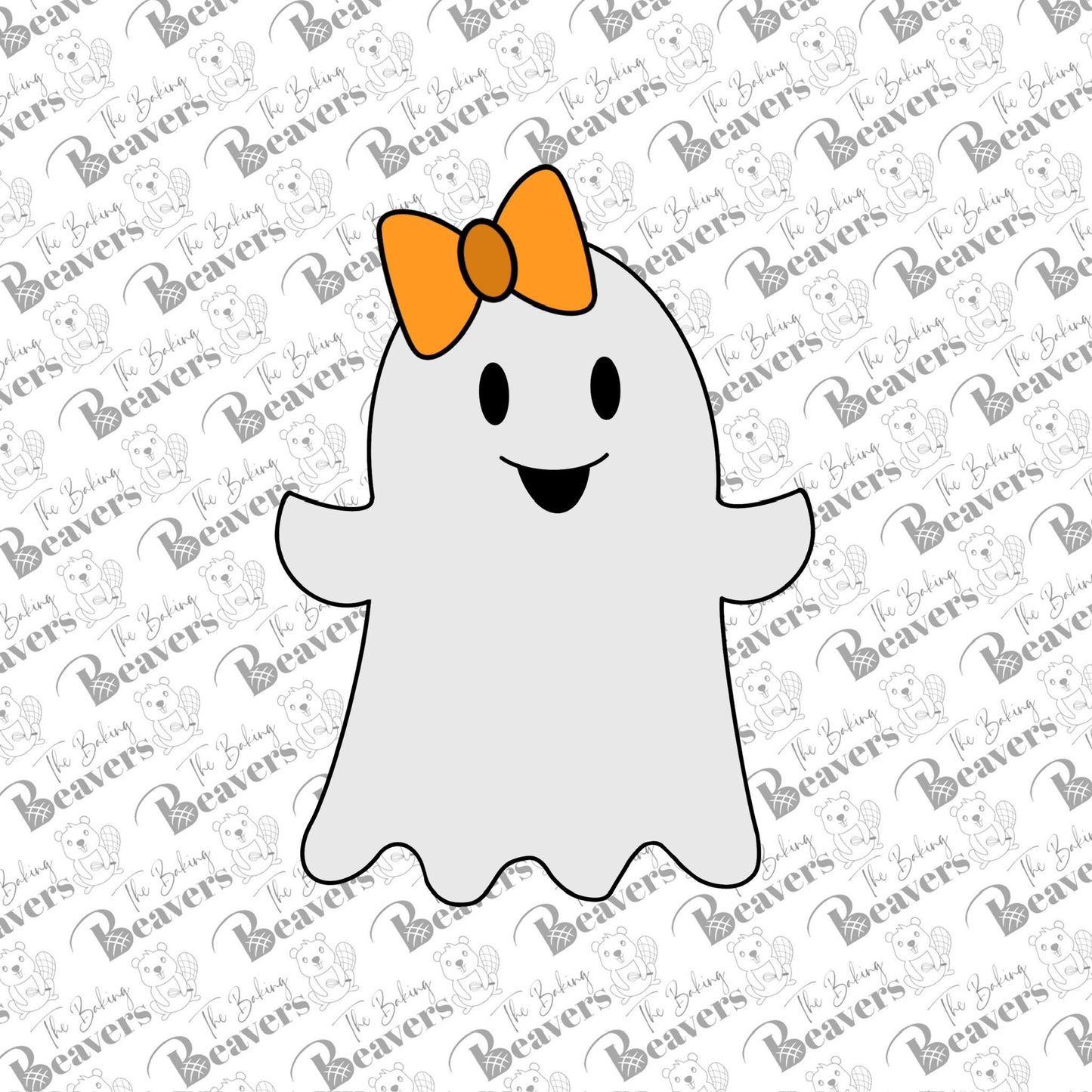 Ghost with Bow Cookie Cutter