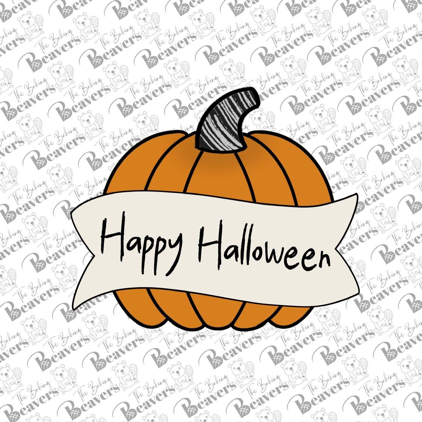 Pumpkin with Banner / Pumpkin place setting Cookie Cutter