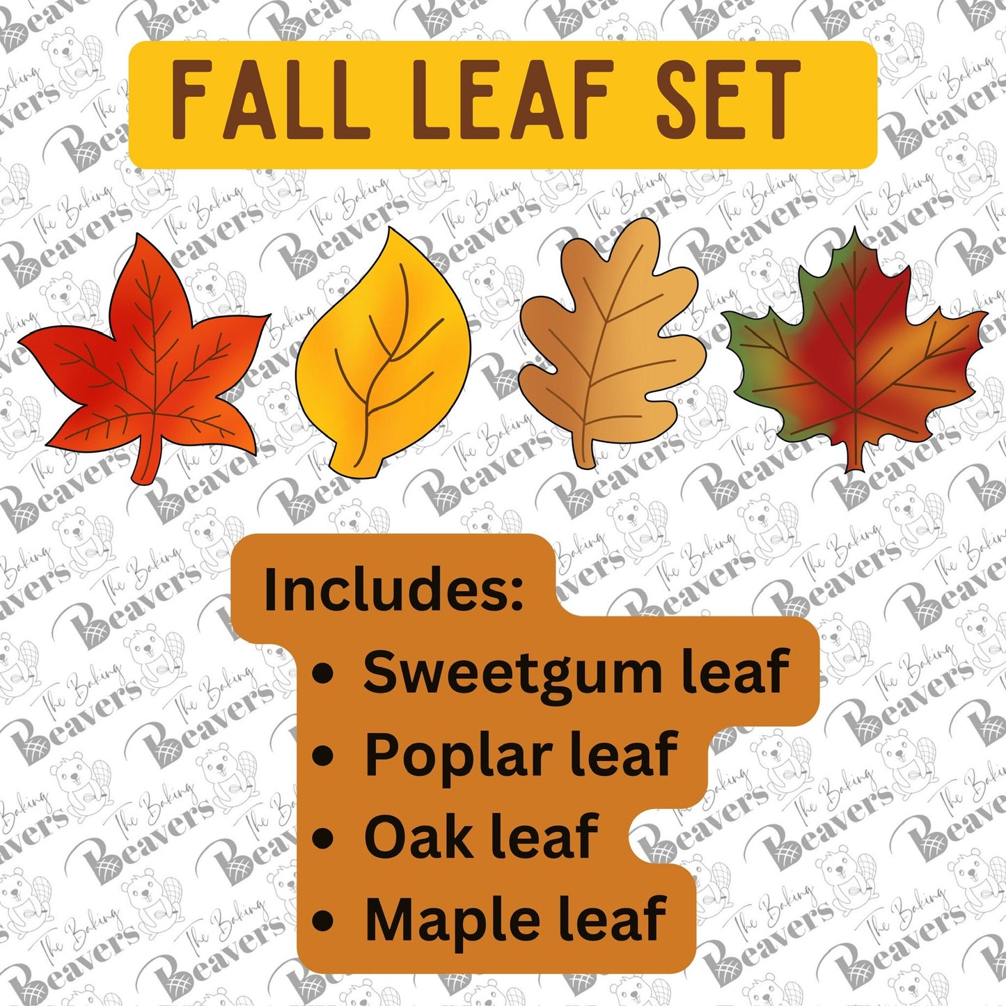 Fall Leaf Set of Cookie Cutters