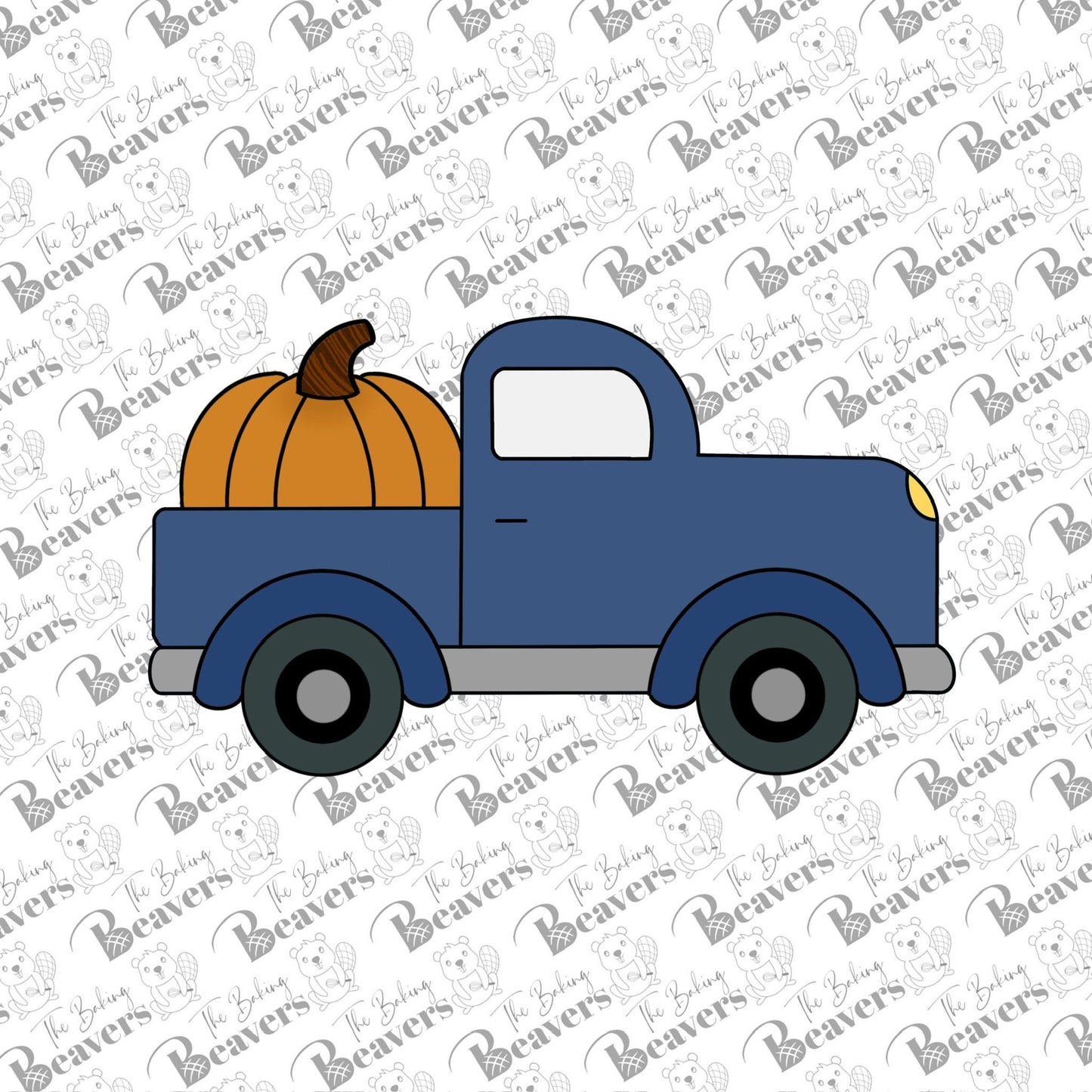 Truck with Pumpkin Cookie Cutter (recommend sizing up)