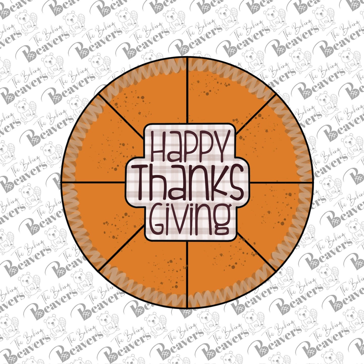 8 Slice - Thanksgiving Pie & Plaque Cookie Platter Set (Comes with 2 Cutters)