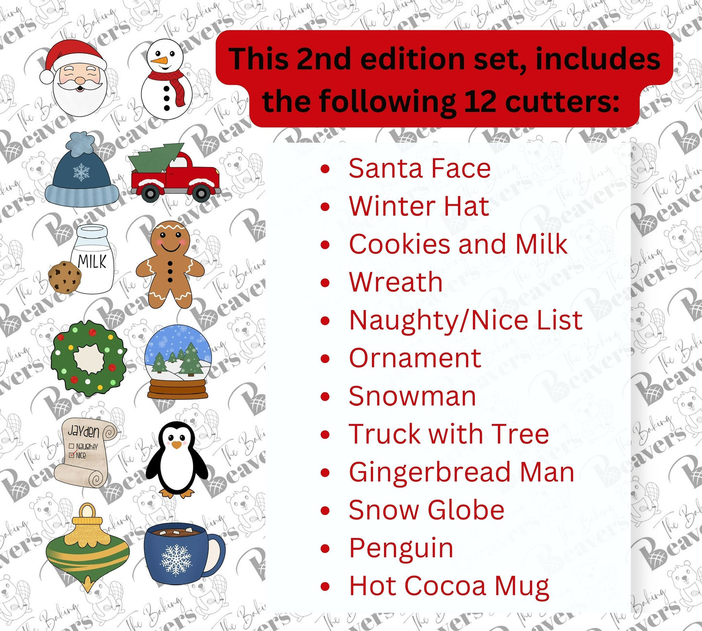 Christmas Dozen (2nd edition) Set of Cookie Cutters