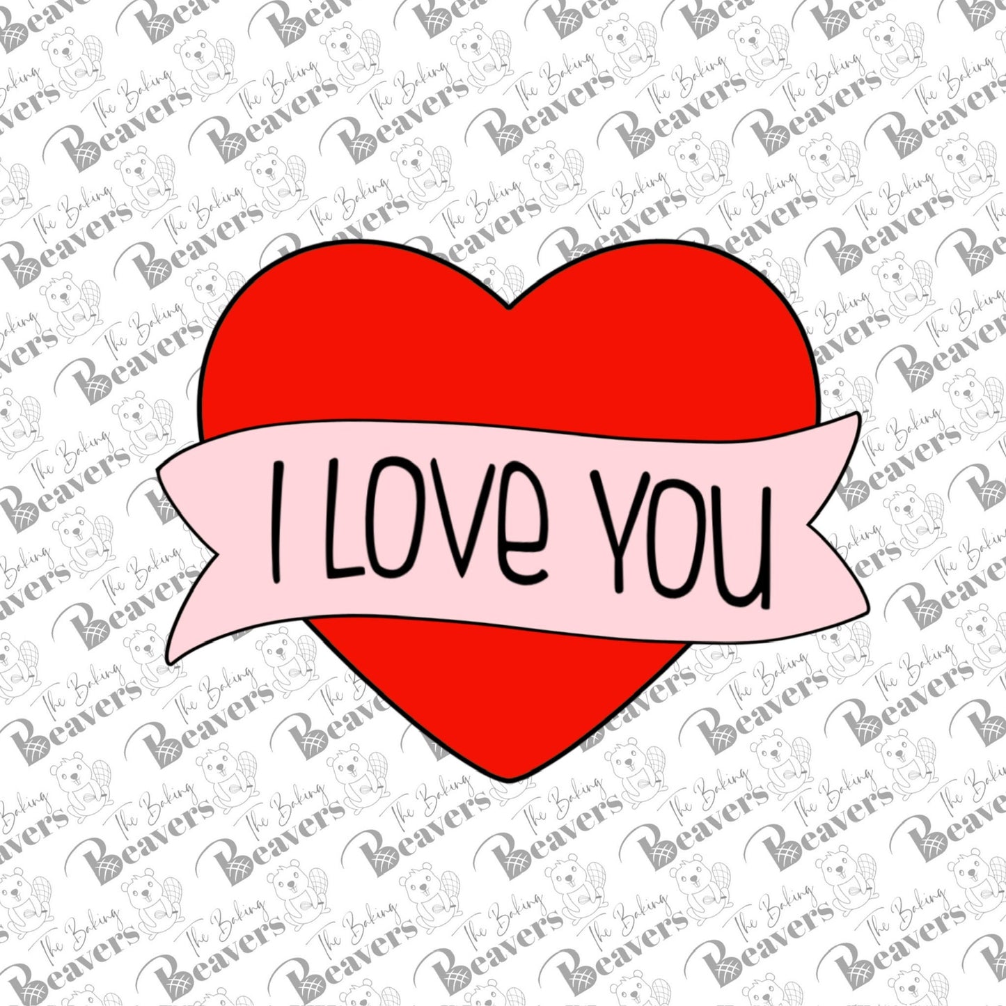 Heart with Personalization Banner Cookie Cutter