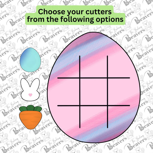 Easter Tic Tac Toe with Micro Cutter Playing Pieces Set