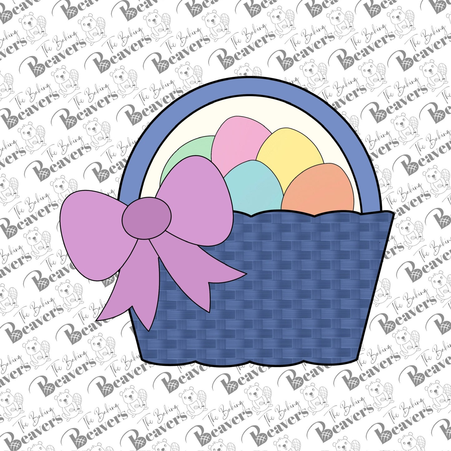Easter Basket with Bow Cookie Cutter