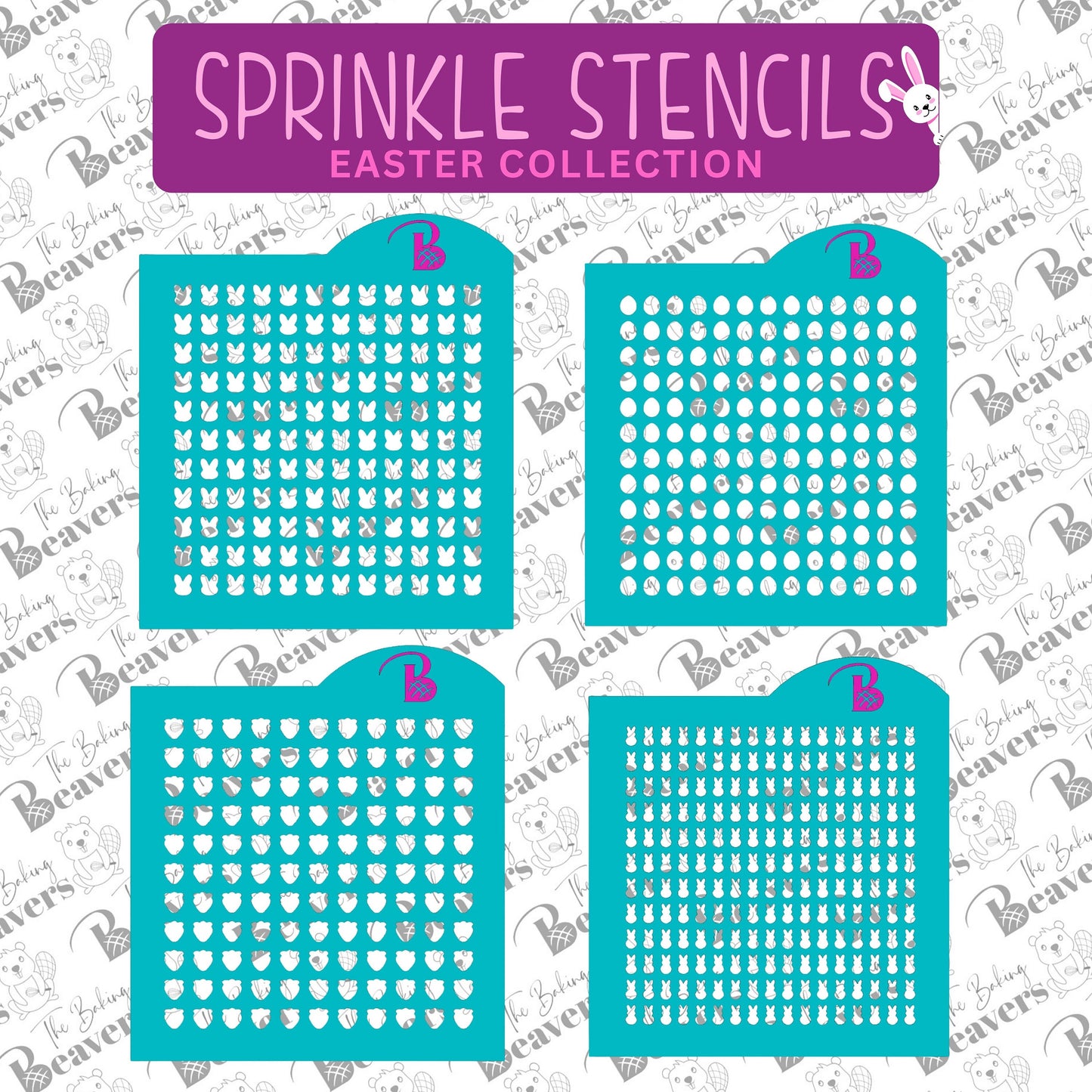 EASTER Sprinkle Stencils Pack - 4 Easter/Spring Designs