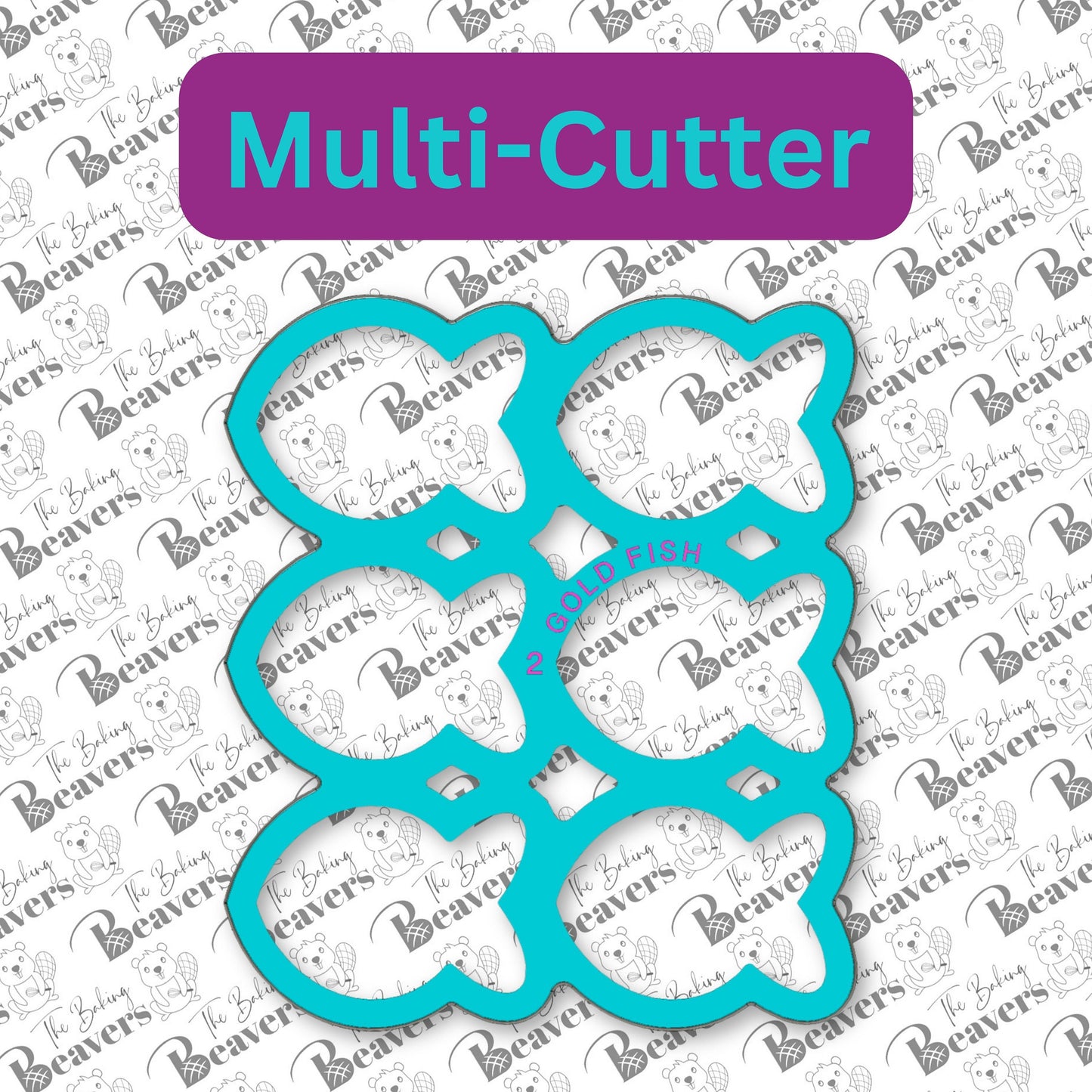 Gold Fish - Multi Cookie Cutter (Cuts 6 or 12 Goldfish at Once)