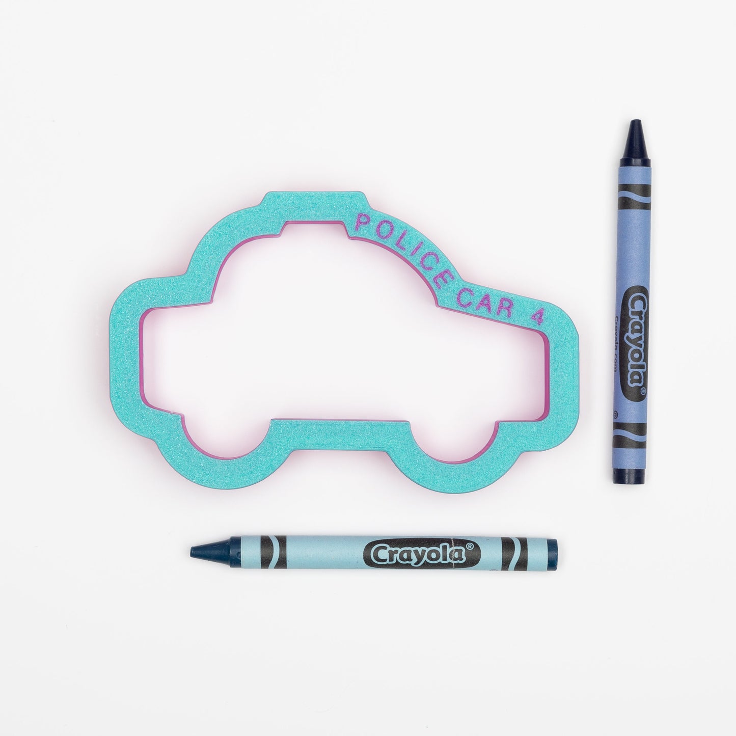 Police Car Cookie Cutter (recommend sizing up)