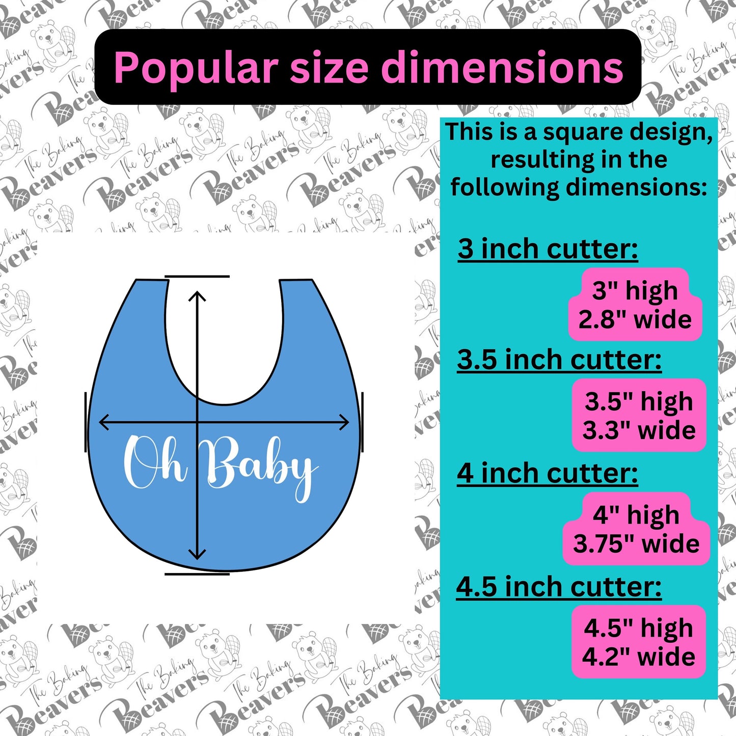 Baby Bib Cookie Cutter