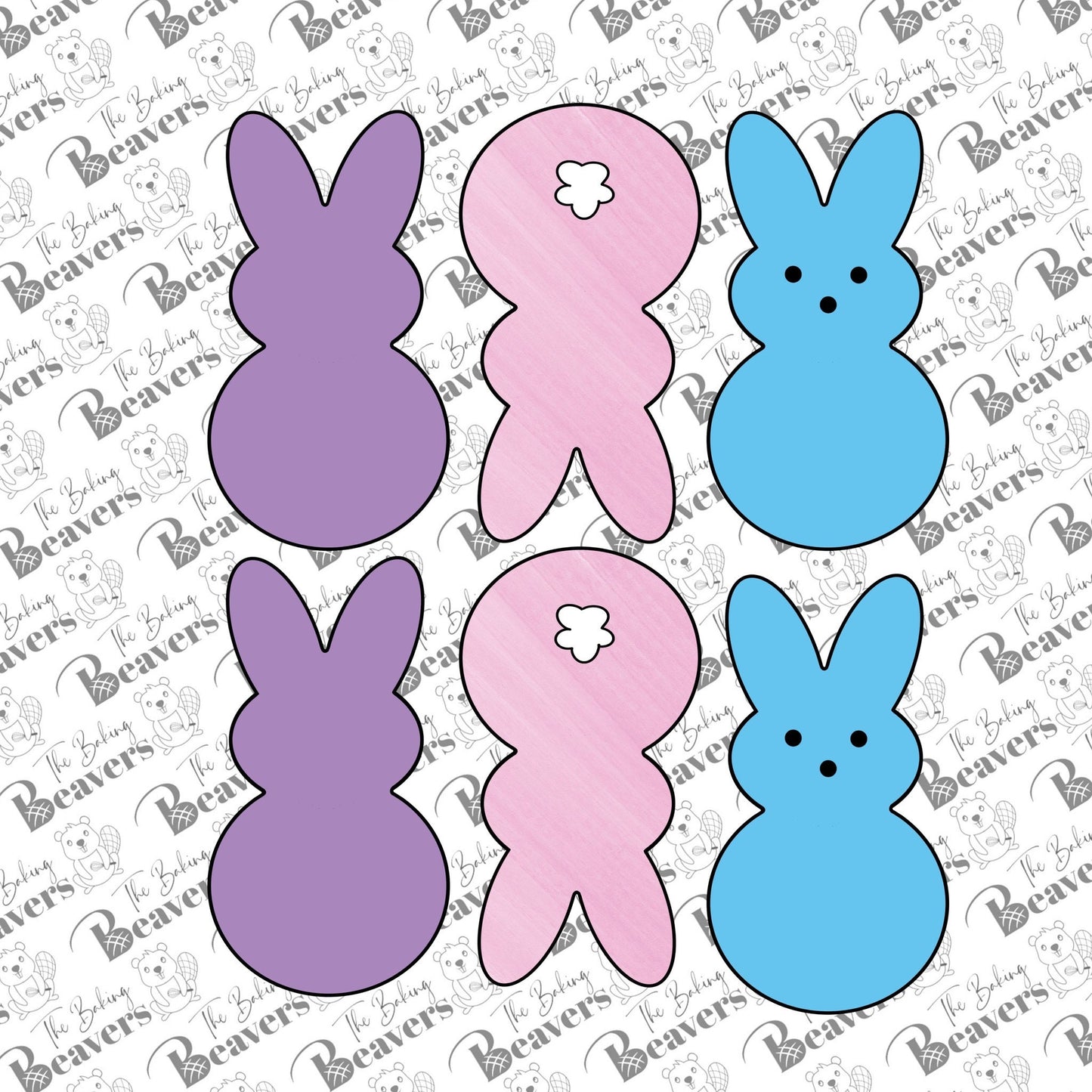 Easter Bunny Multi Cookie Cutter (Cuts 6 or 12 bunnies at Once)