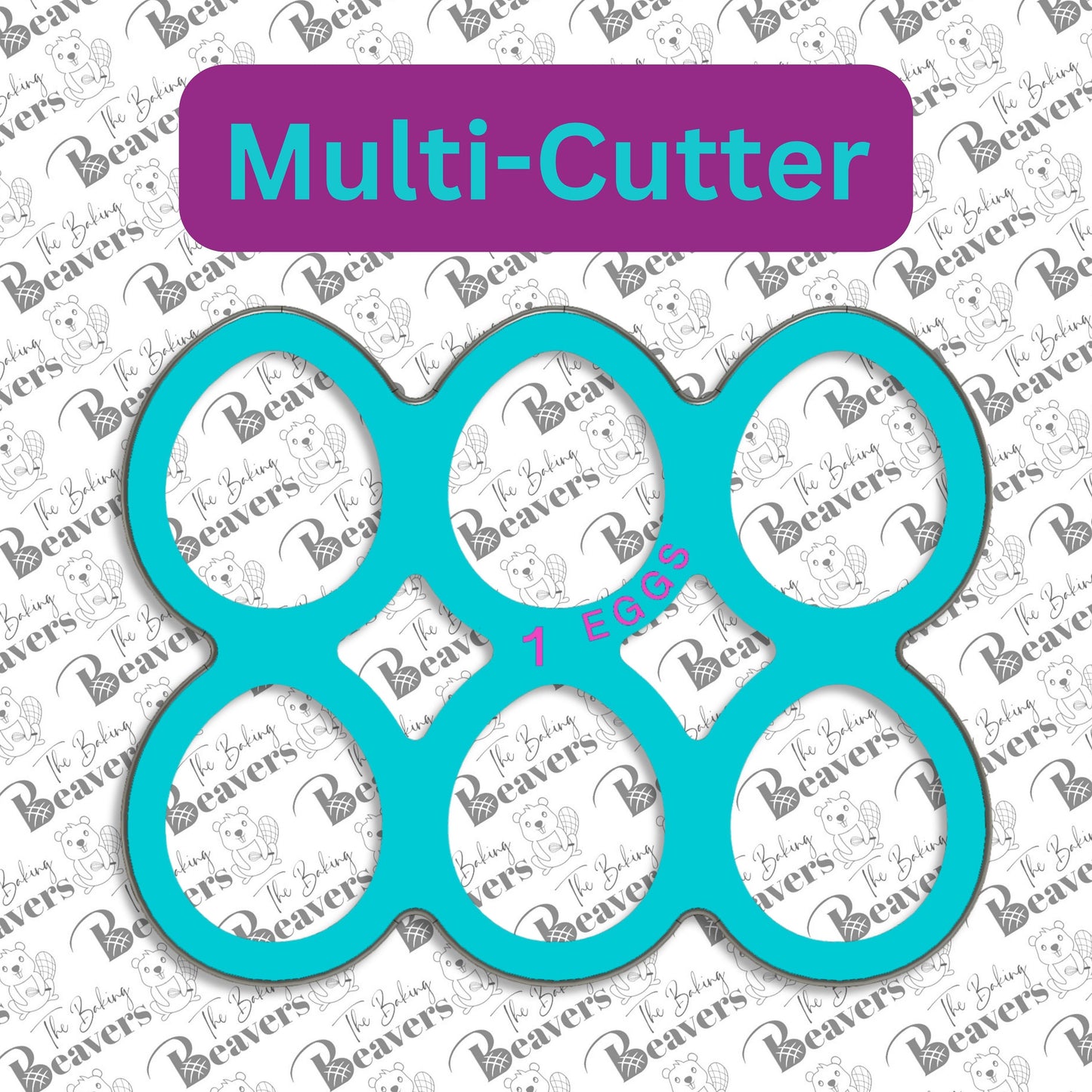 Easter Egg Multi Cookie Cutter (Cuts 6 or 12 Eggs at Once)
