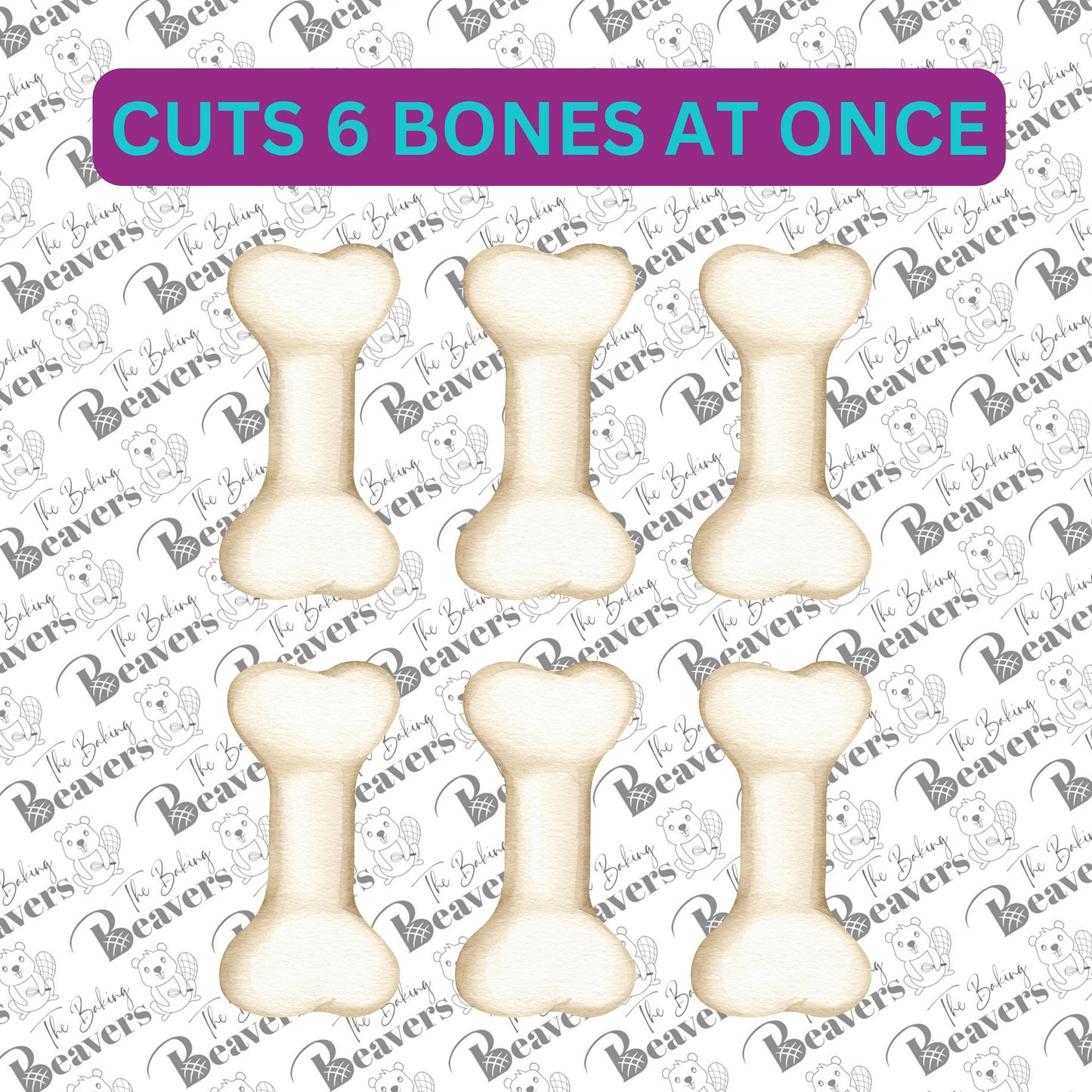 Bones Multi Cookie Cutter (Cuts 6 or 12 bones at Once)