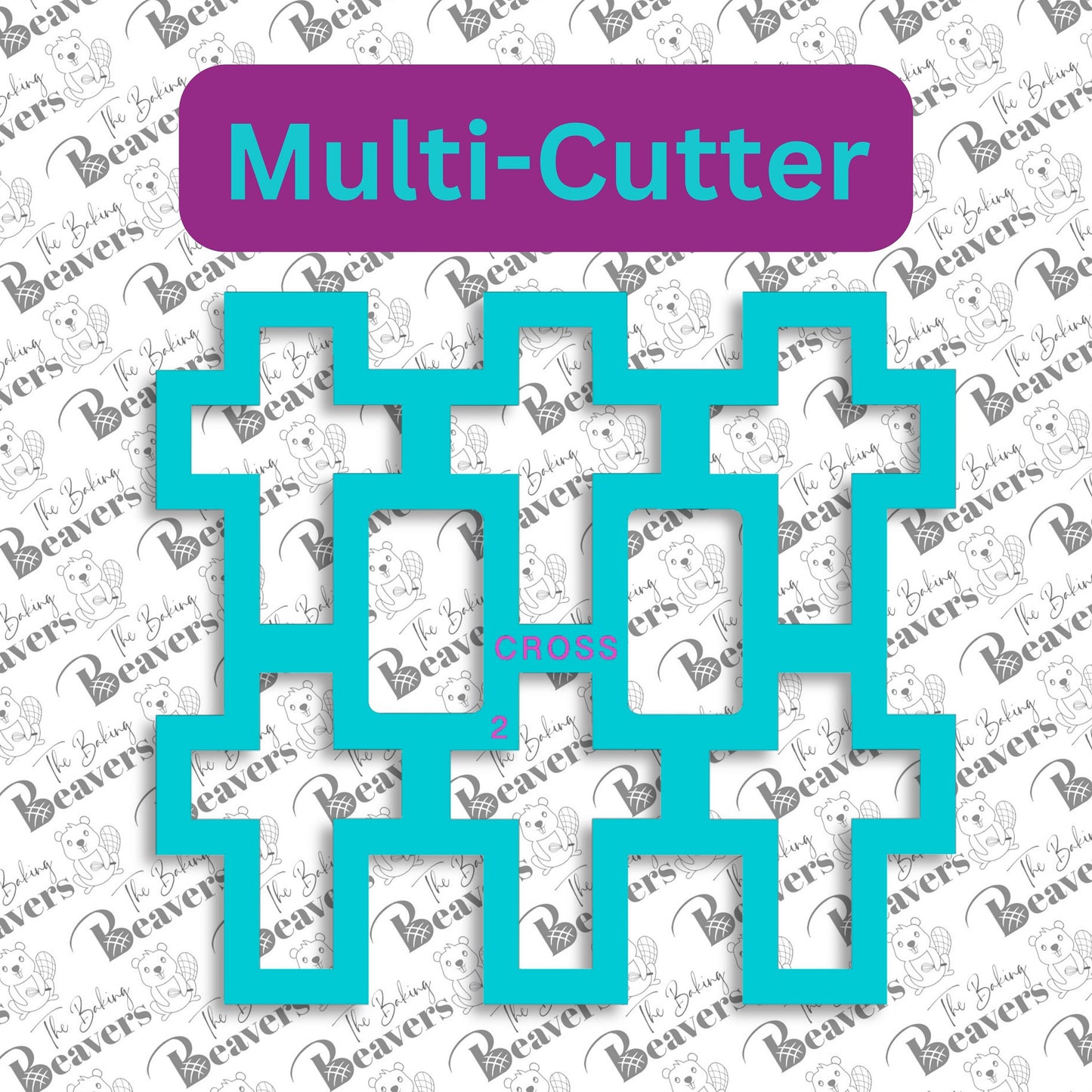 Cross Multi Cookie Cutter (Cuts 6 or 12 Crosses at Once)