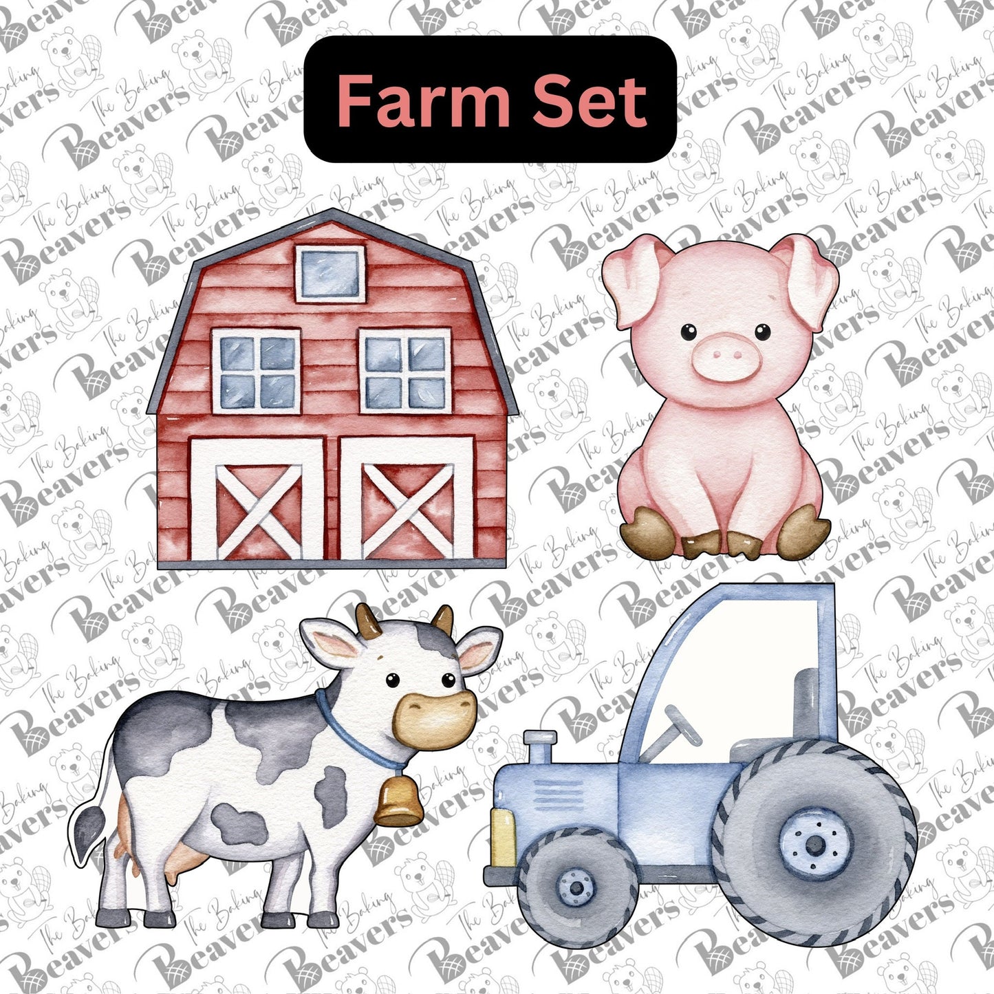 Farm Set of 4 Cookie Cutters