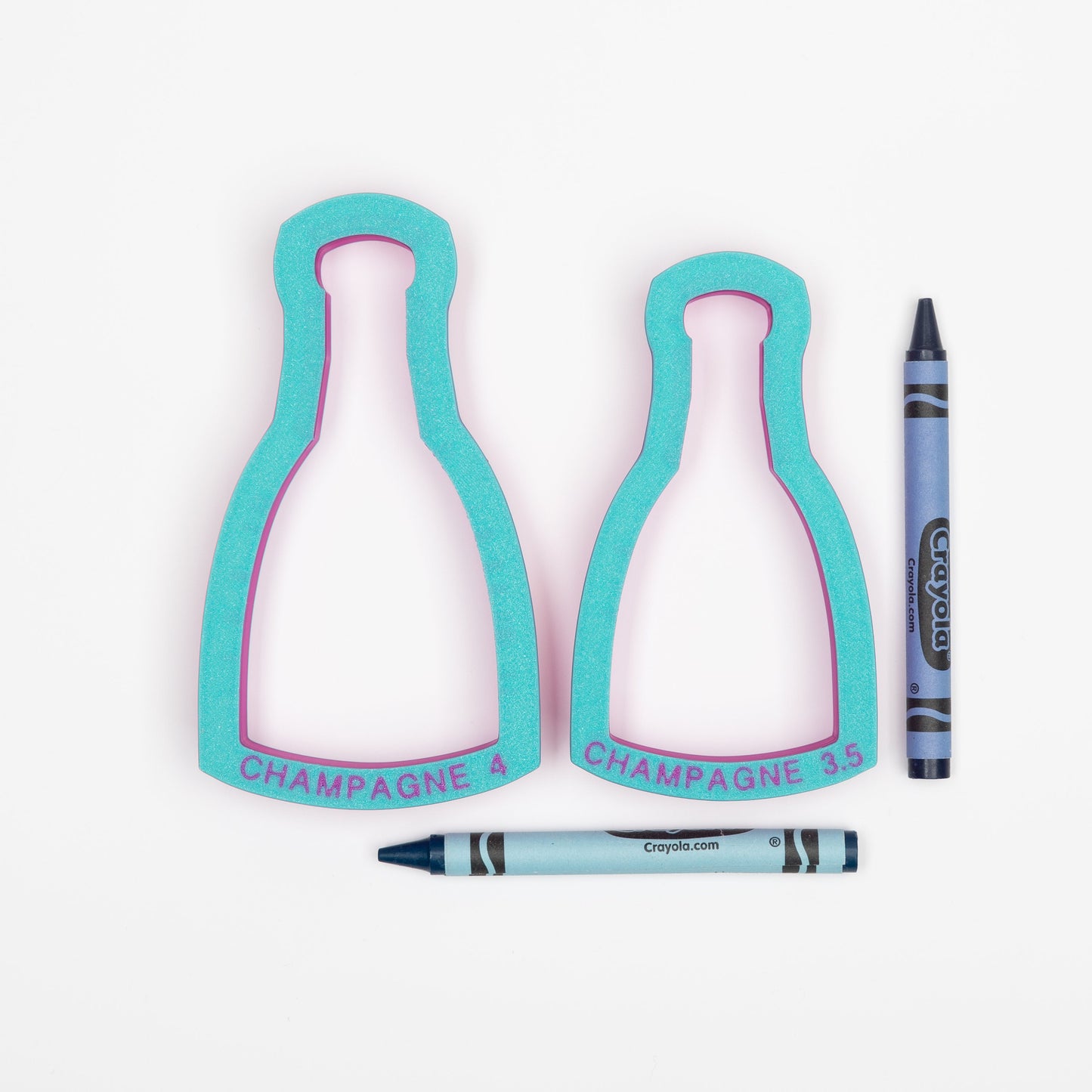 Champagne Bottle Cookie Cutter (recommend sizing up)