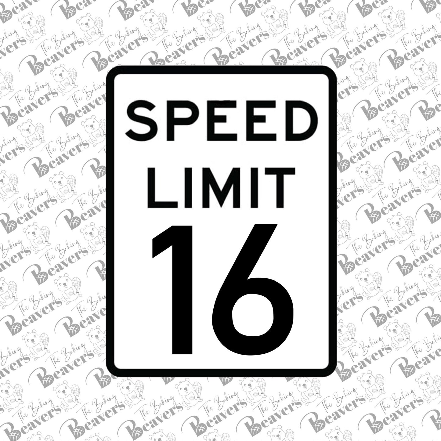 Speed Limit Sign | Rounded Rectangle Cookie Cutter