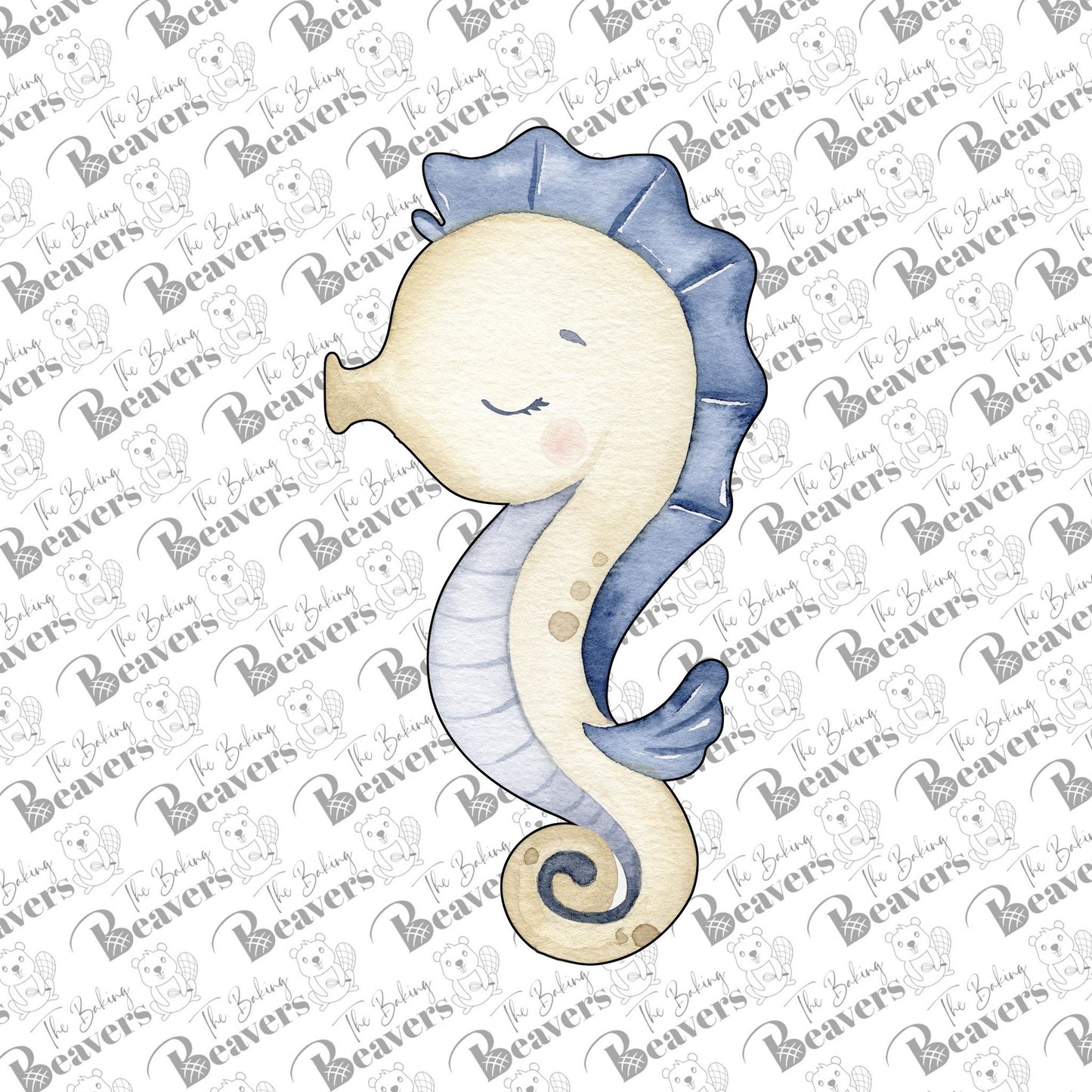 Seahorse with Pointy Spine Cookie Cutter