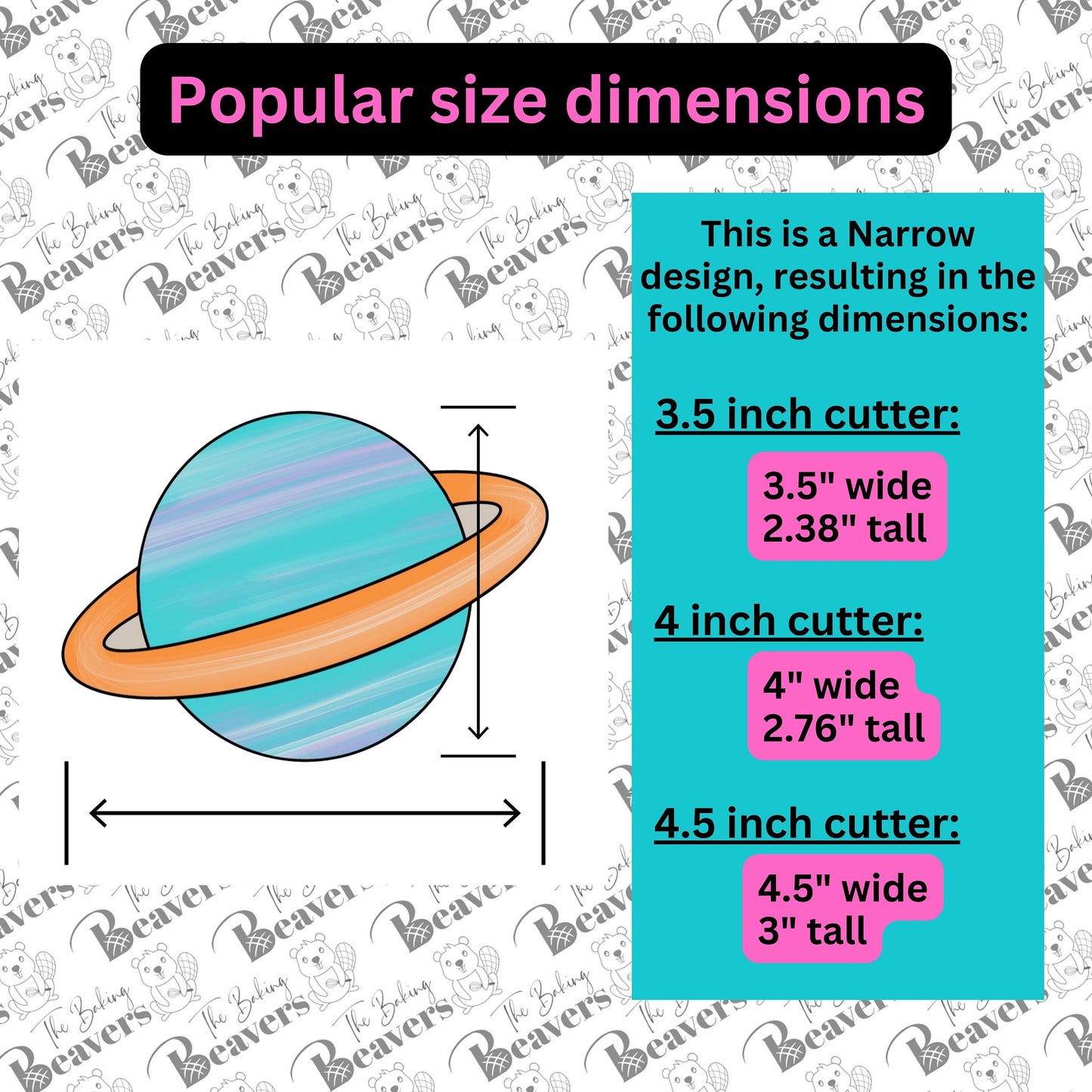 Planet Cookie Cutter (recommend sizing up)