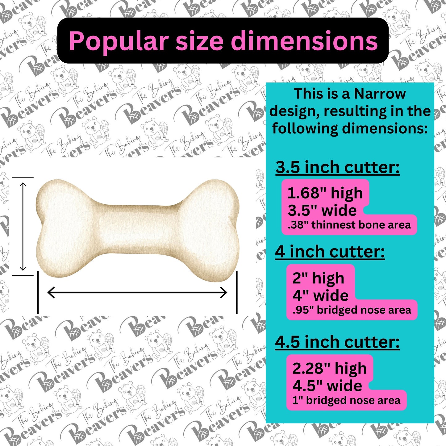 Bone Cookie Cutter (recommend sizing up)