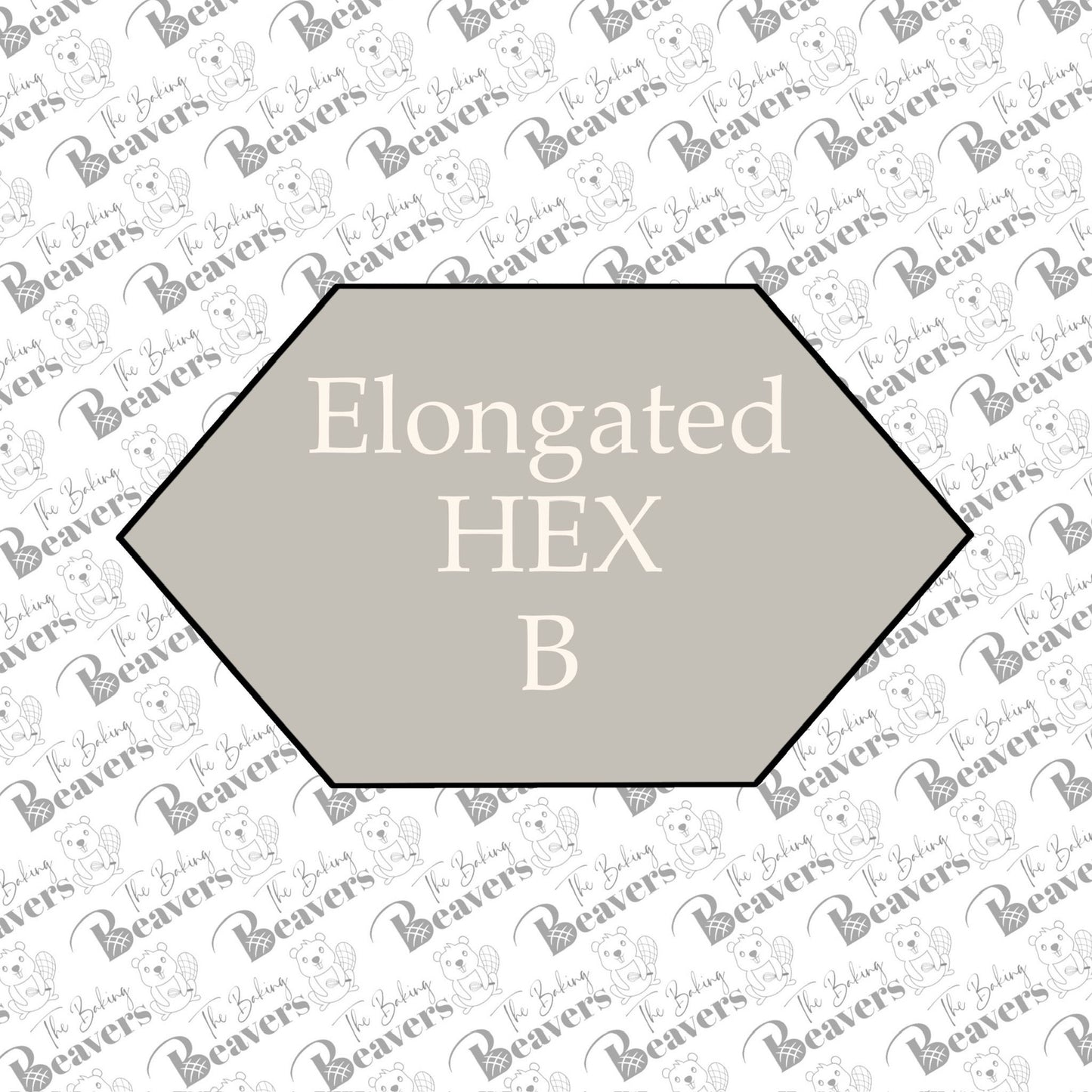 Elongated Hexagon B Cookie Cutter (recommend sizing up)