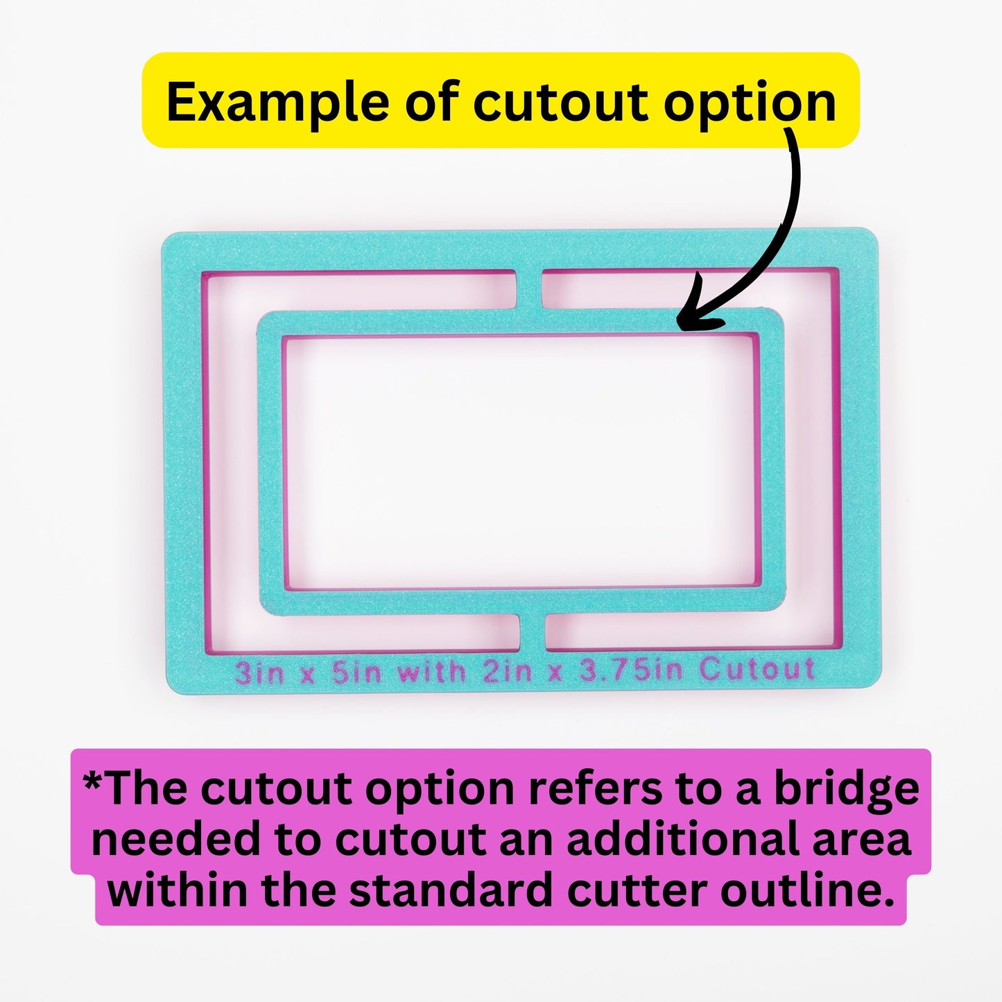 Custom Cookie Cutter with or without bridge work. (No embossers/stamps/imprints)