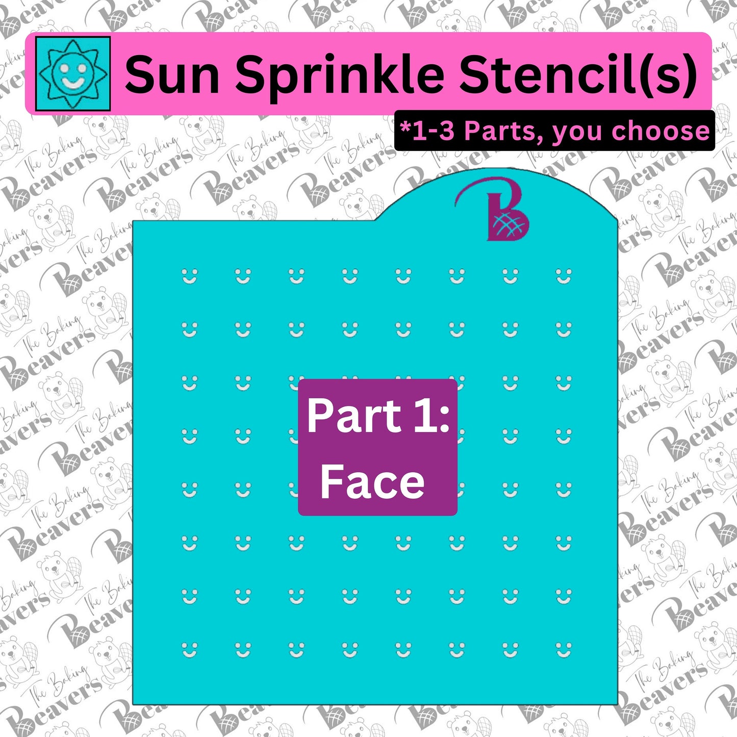 Sun Ray Sprinkle Stencils (1, 2 or 3 part set; You Choose)