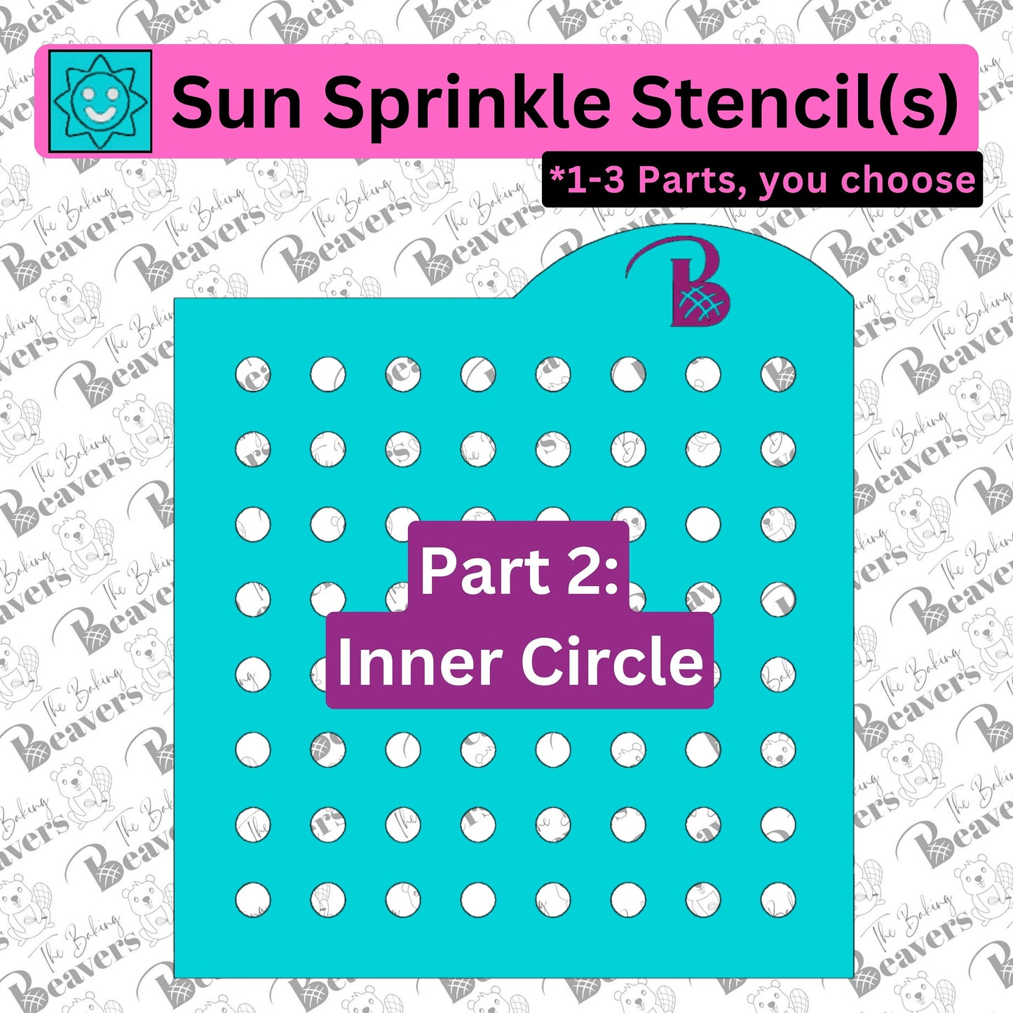 Sun Ray Sprinkle Stencils (1, 2 or 3 part set; You Choose)