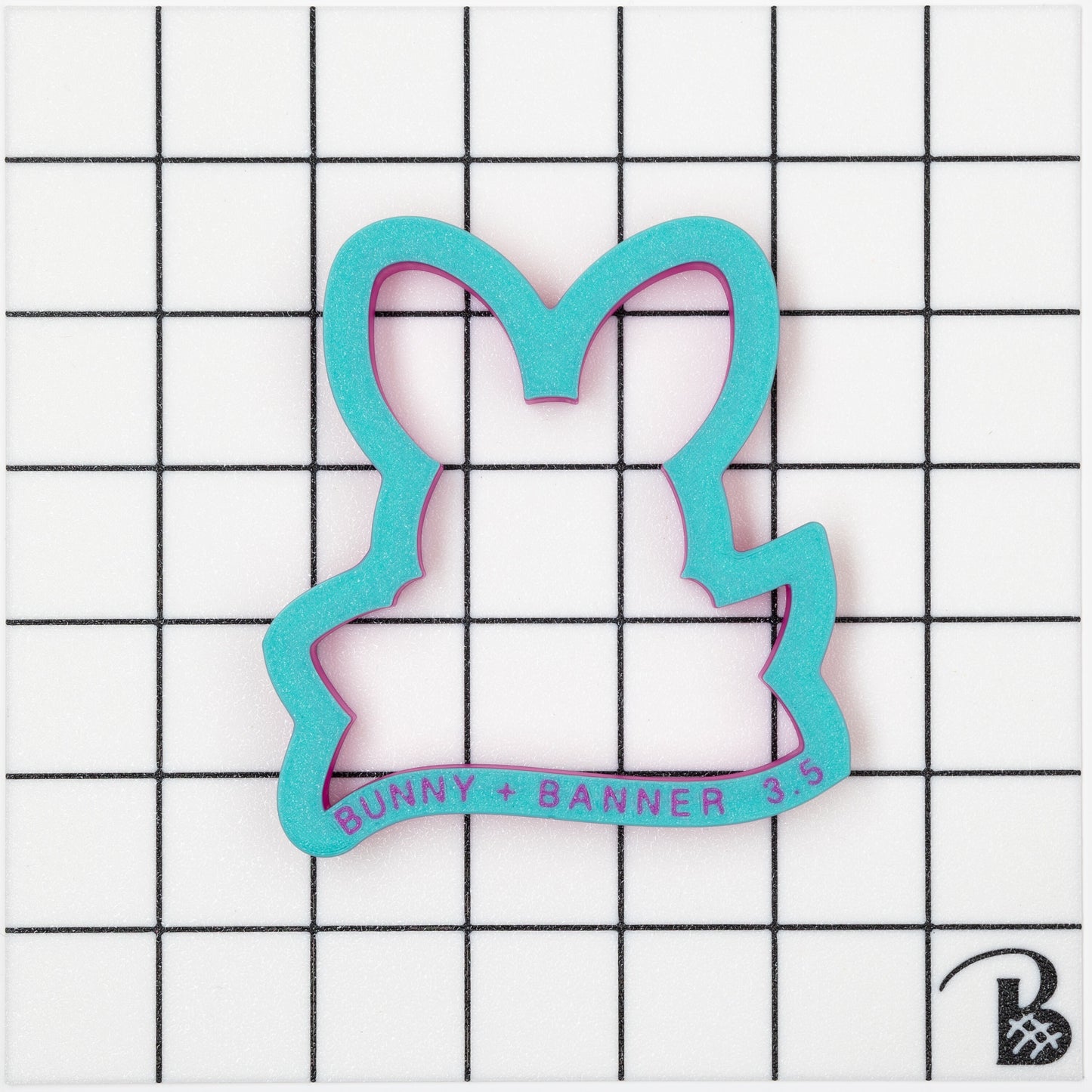 Easter Bunny with Personalized Banner Cookie Cutter