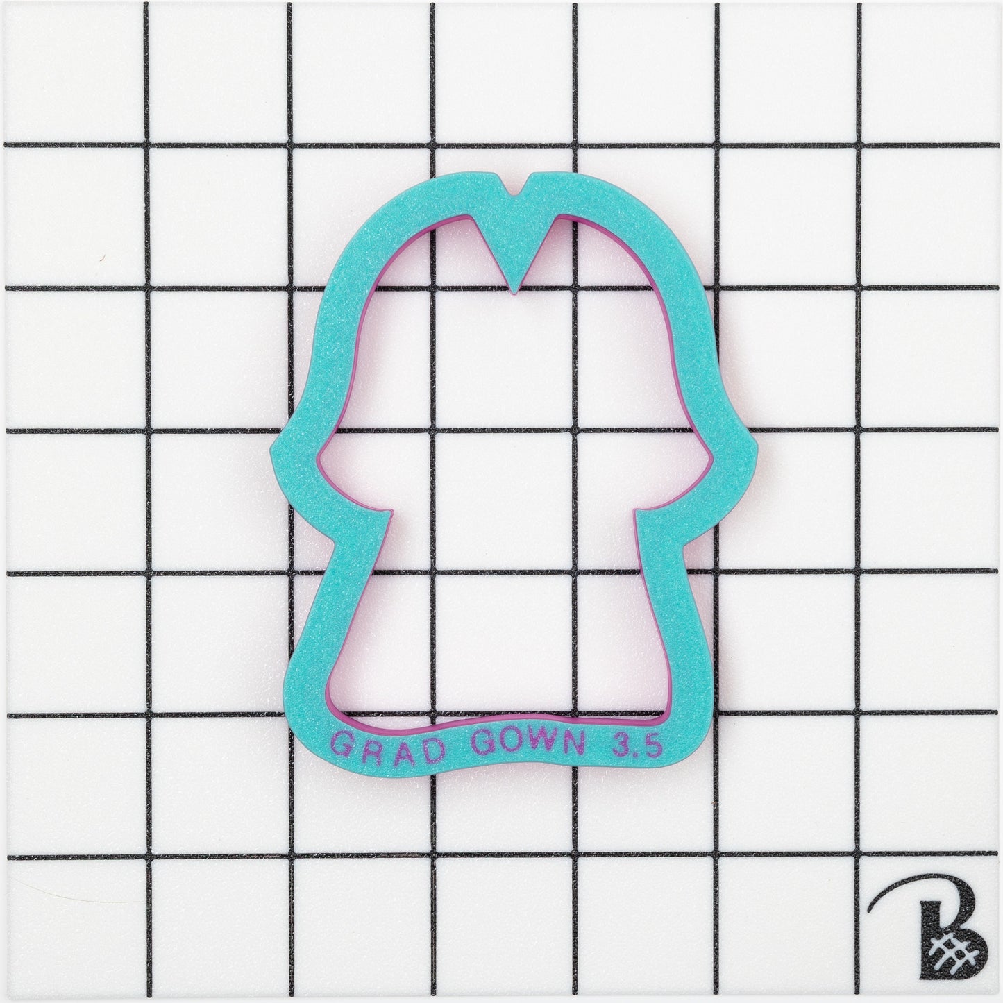 Graduation Gown Cookie Cutter #1 (arms connected)