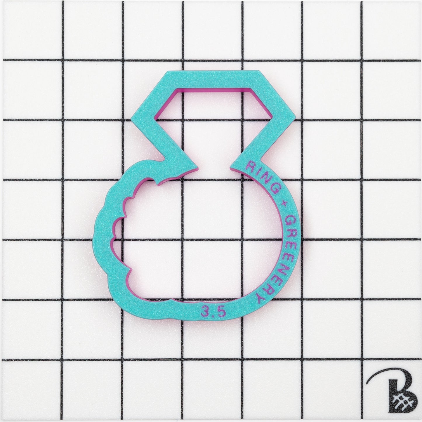 Engagement Ring with Greenery Cookie Cutter