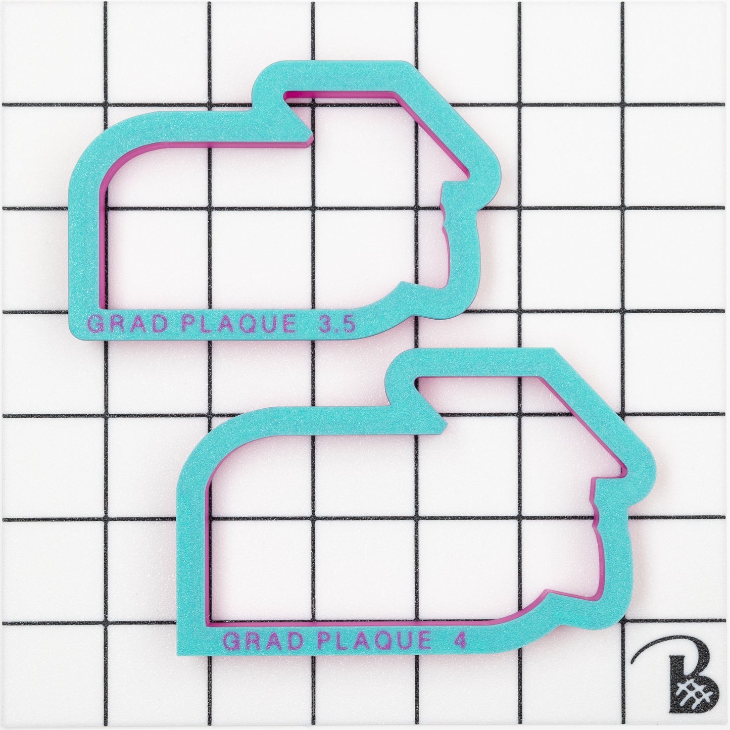 Graduate Name Plaque with Cap Cookie Cutter (recommend sizing up)